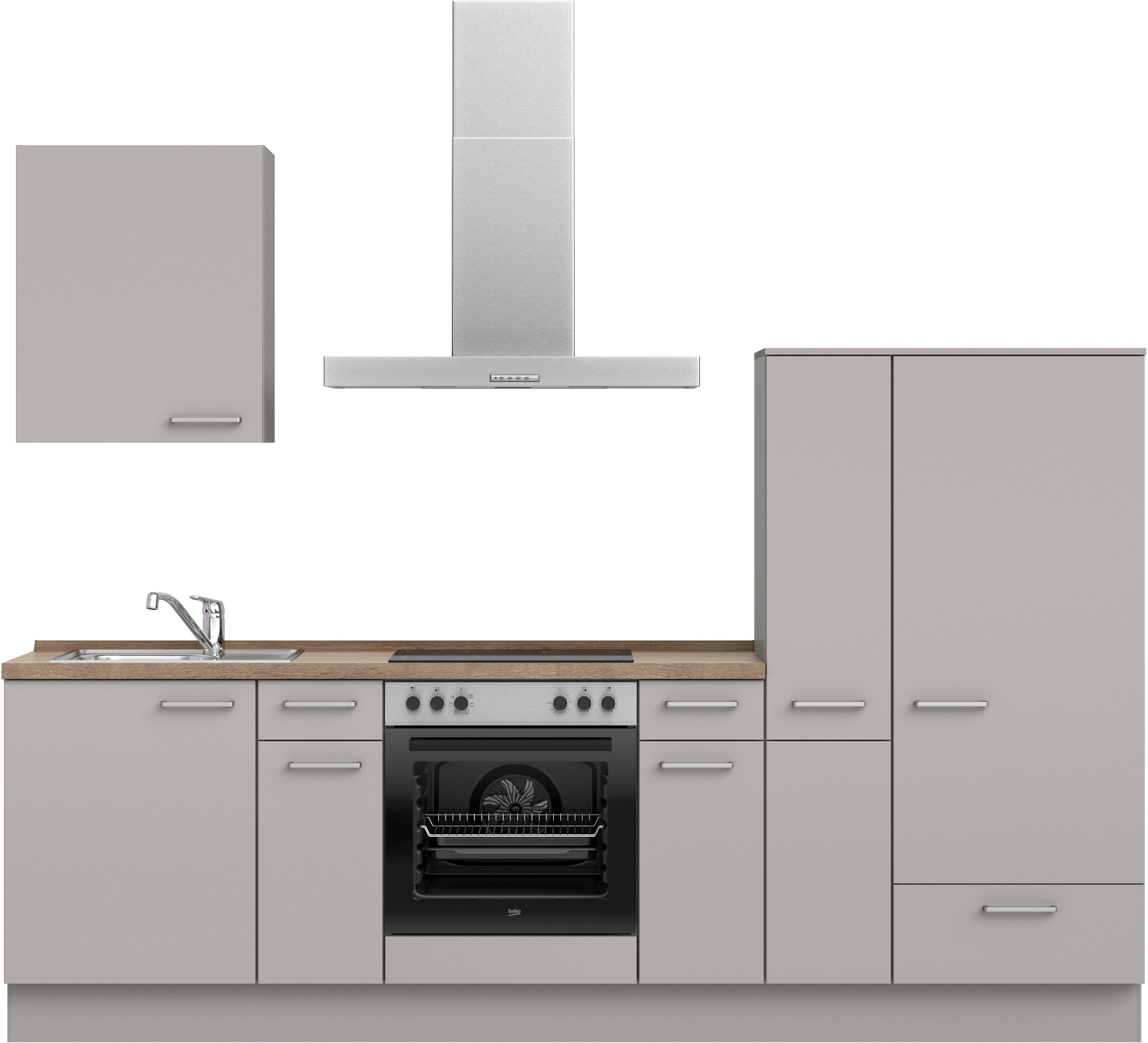 nobilia ""Touch I", NEU: individuell anpassbar mit gratis Profi-Beratung" vormontiert, Breite 270 cm, Ausrichtung wählbar, wahlw. mit E-Geräten