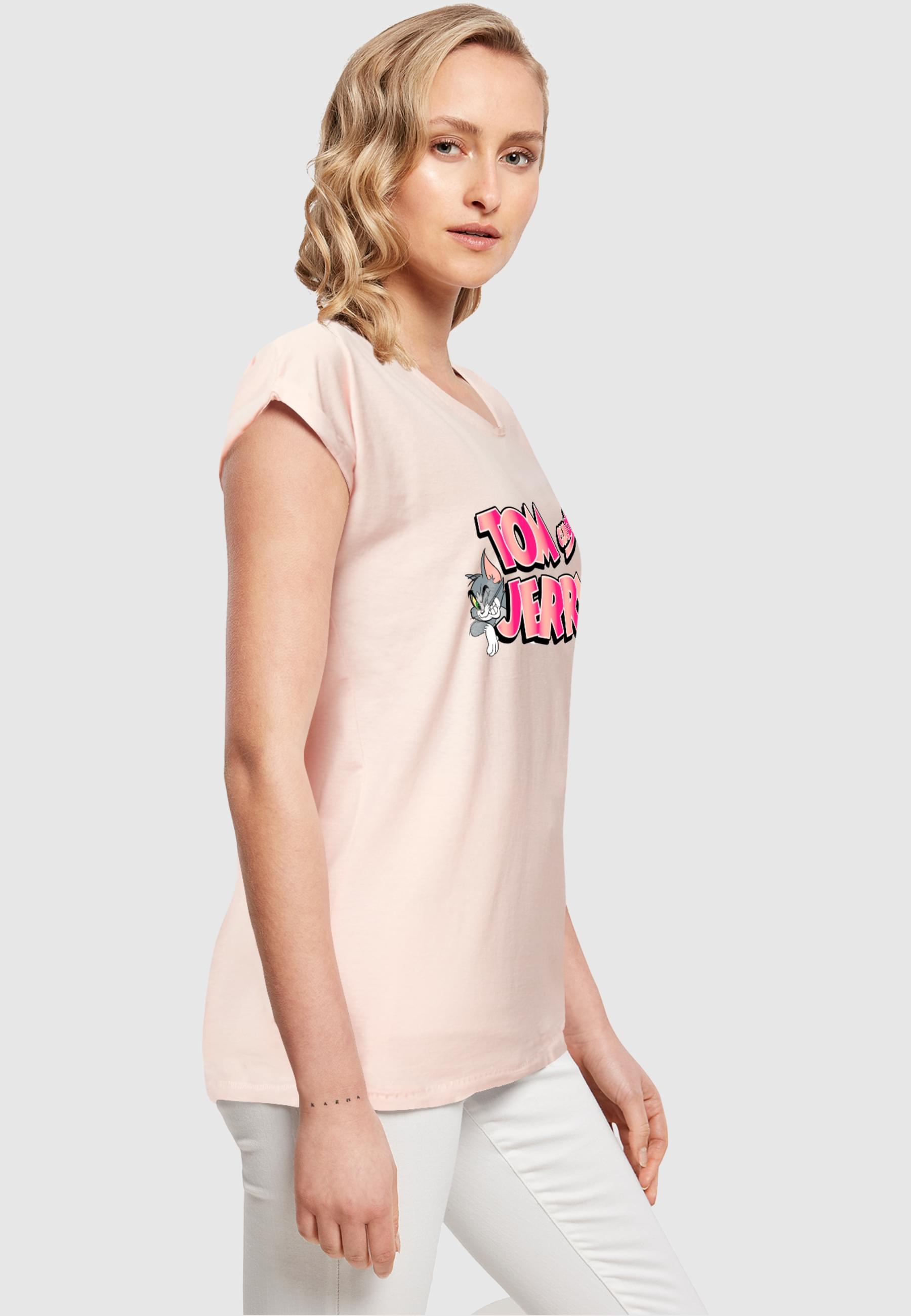 ABSOLUTE CULT T-Shirt »ABSOLUTE CULT Damen Ladies Tom and Jerry - Gradient Logo T-Shirt«, (1 tlg.)
