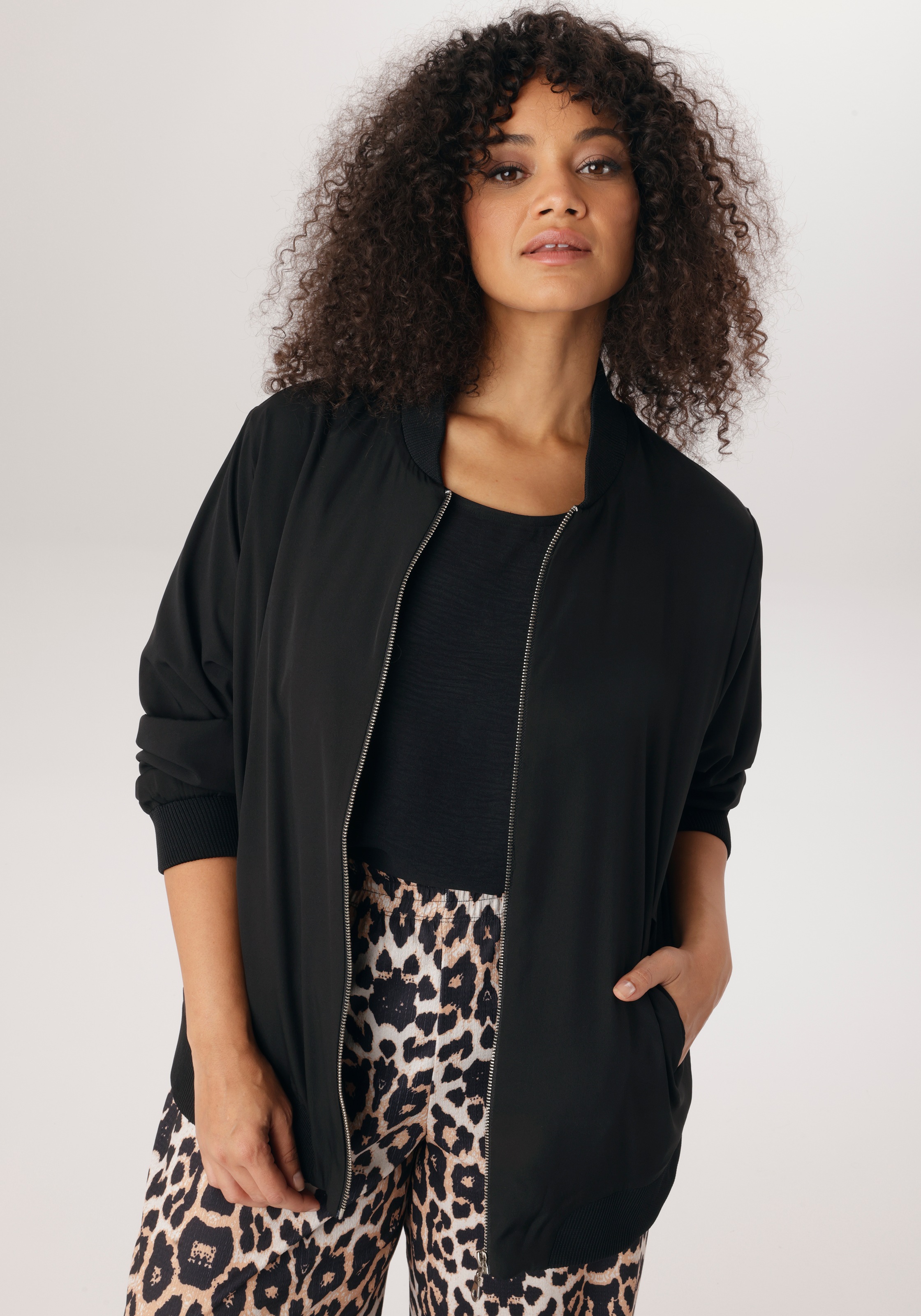 Aniston PLUS Blouson In Crepe-Qualität