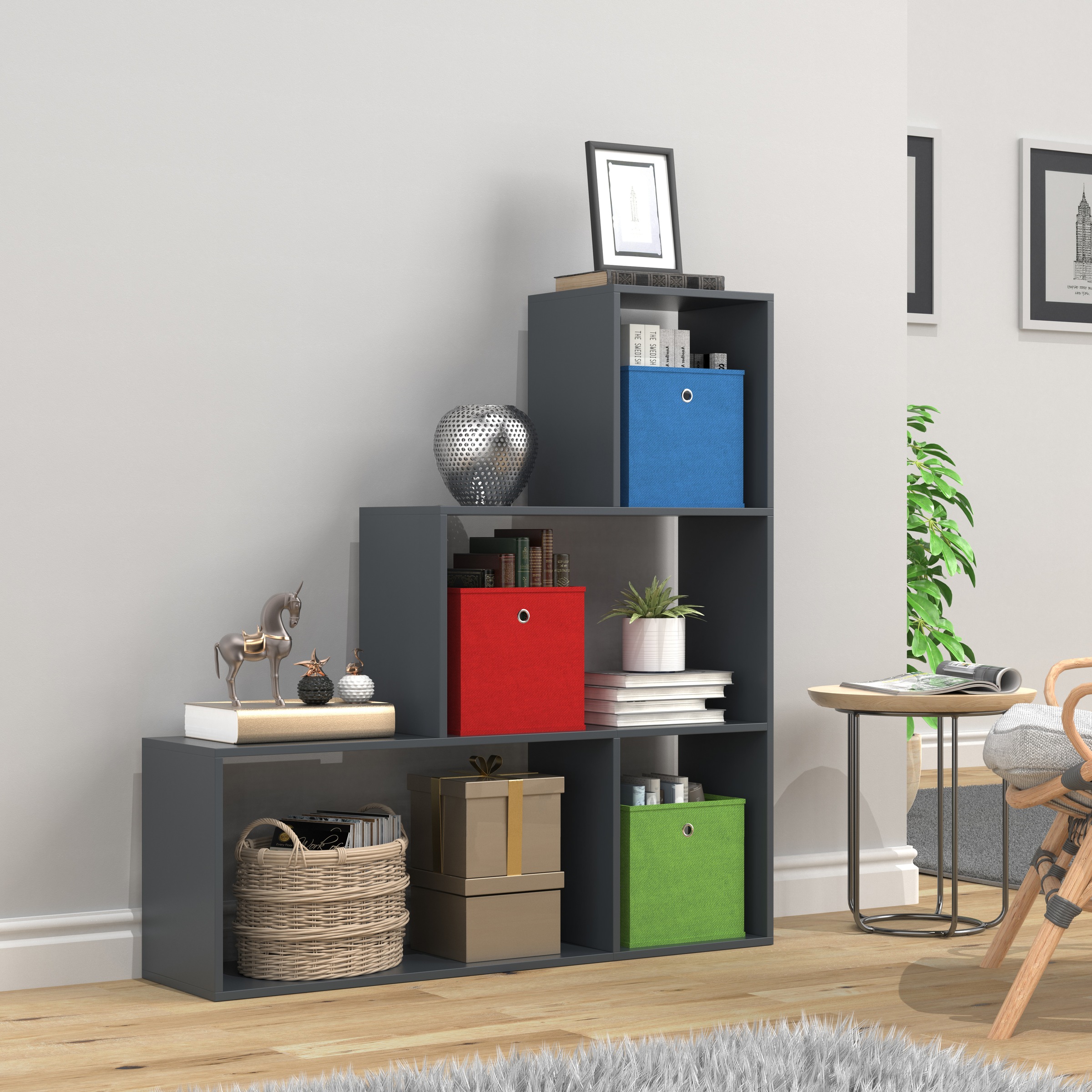 VCM Standregal »Holz Regal Raumteiler Standregal Bücher Dubila M« 1 Stk. tlg.