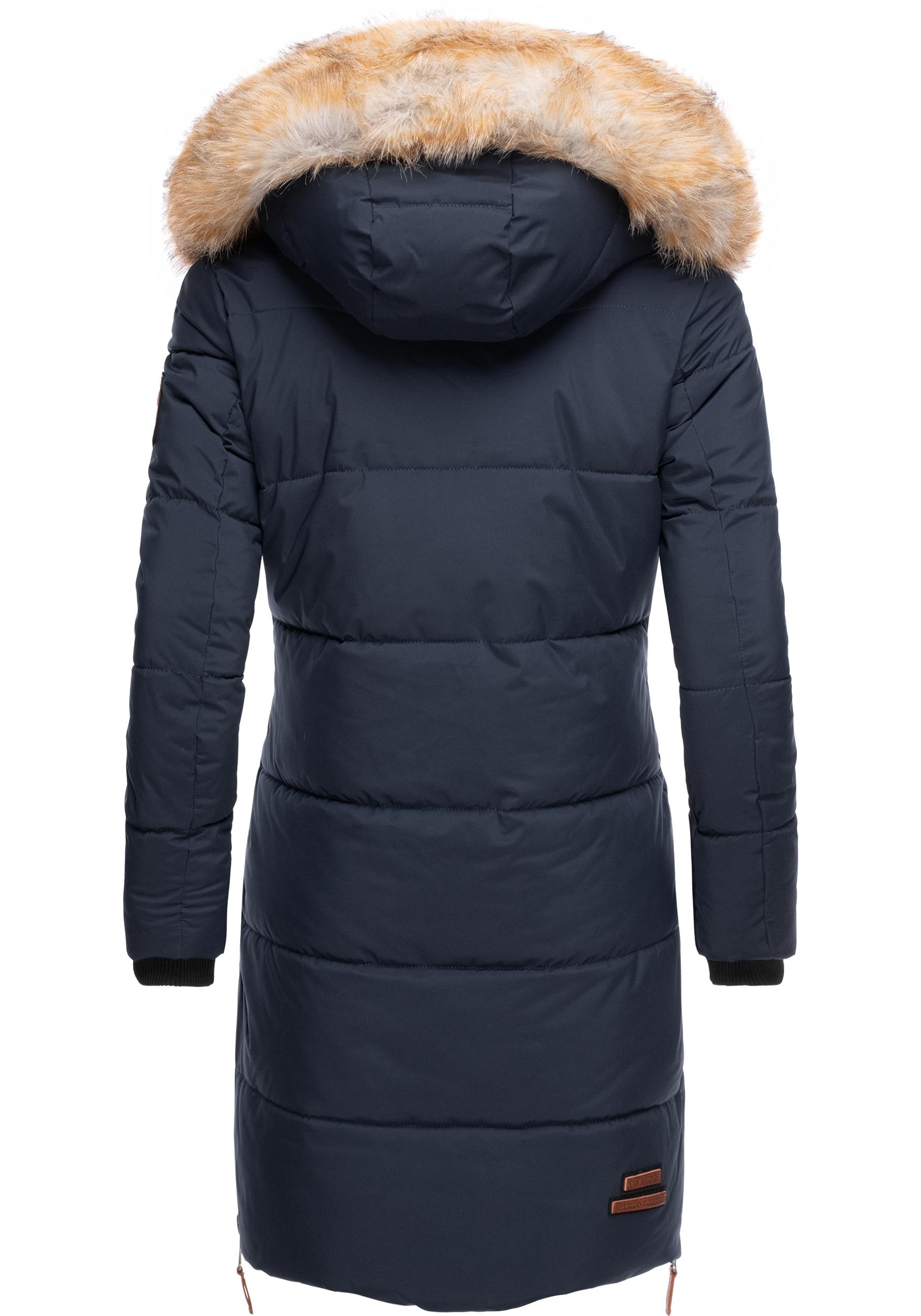 Navahoo Wintermantel »Halina«, modischer Damen Winter Steppmantel mit Kapuze