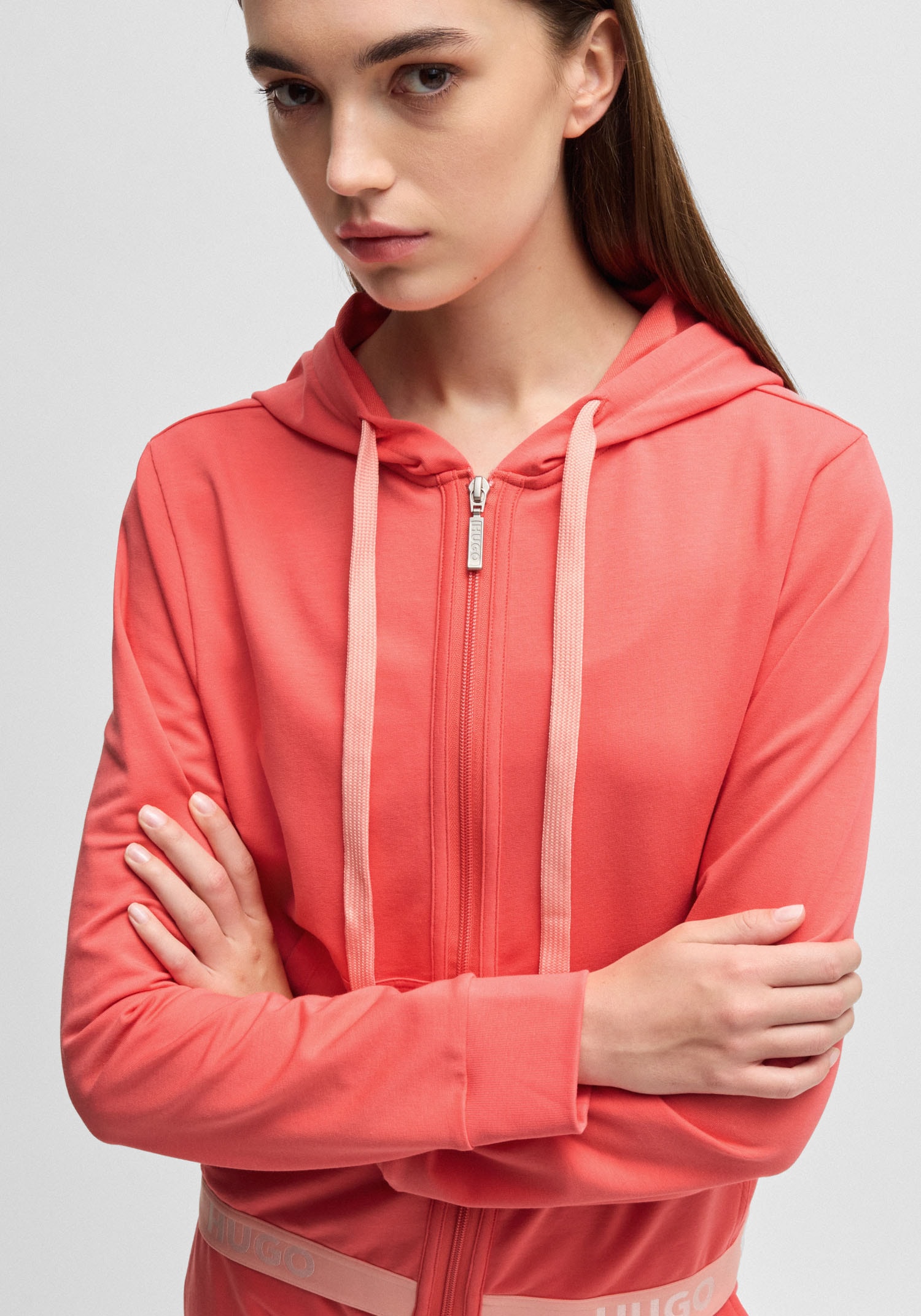 HUGO Underwear Sweatjacke »SPORTY LOGO_JACKET«, mit Kordel