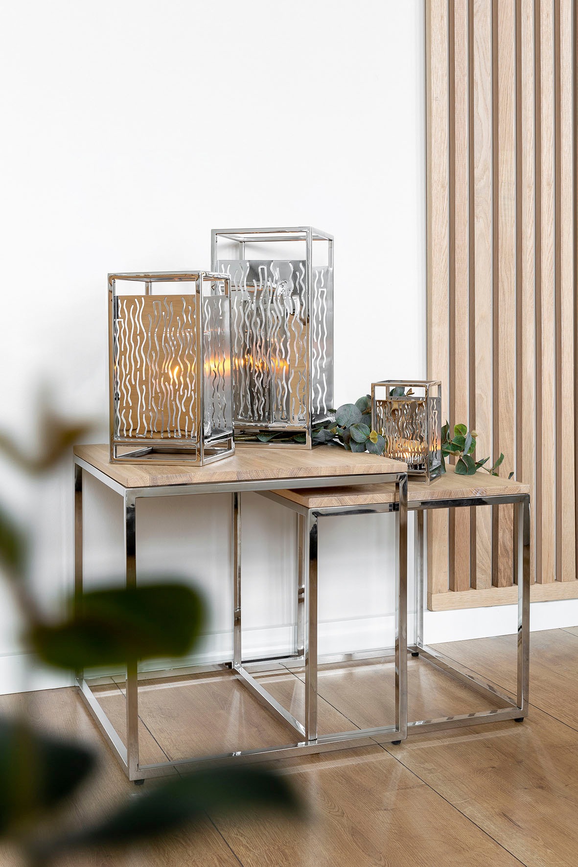 Fink Windlicht "Kerzenhalter NICOSA" aus Edelstahl und Glas, mit ausgestanz günstig online kaufen