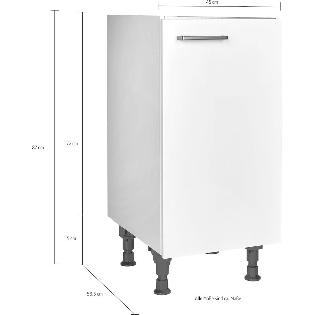 nobilia® elements Spülenschrank »"elements", Türanschlag wählbar, vormontiert«