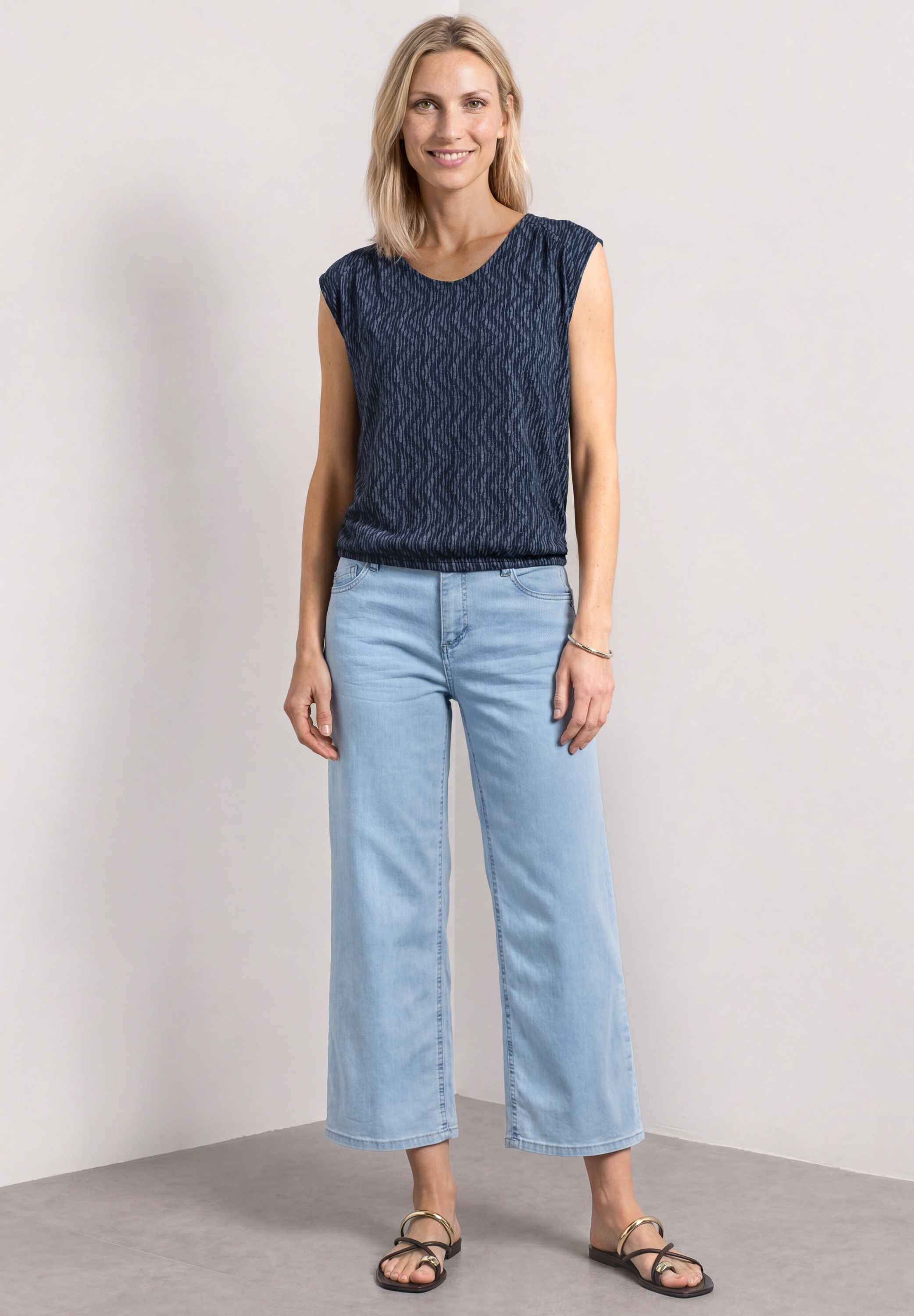 STREET ONE Shirttop mit Elastiksaum