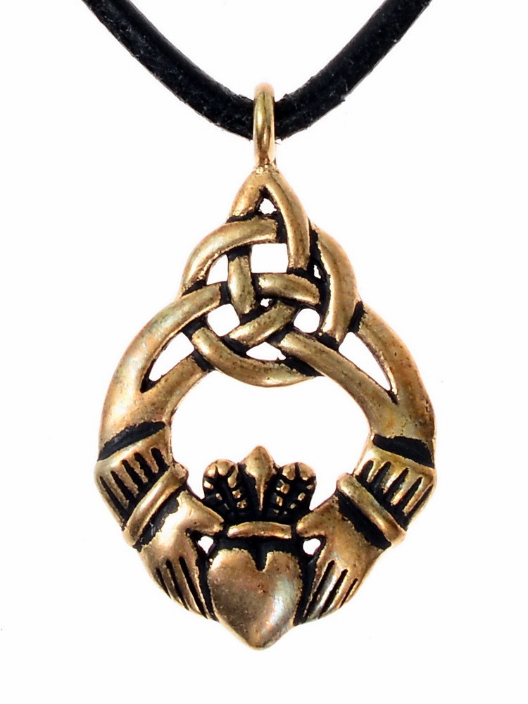 Adelia´s Amulett »Keltischer Anhänger / Amulett Claddagh Anhänger«, World of the Vikings
