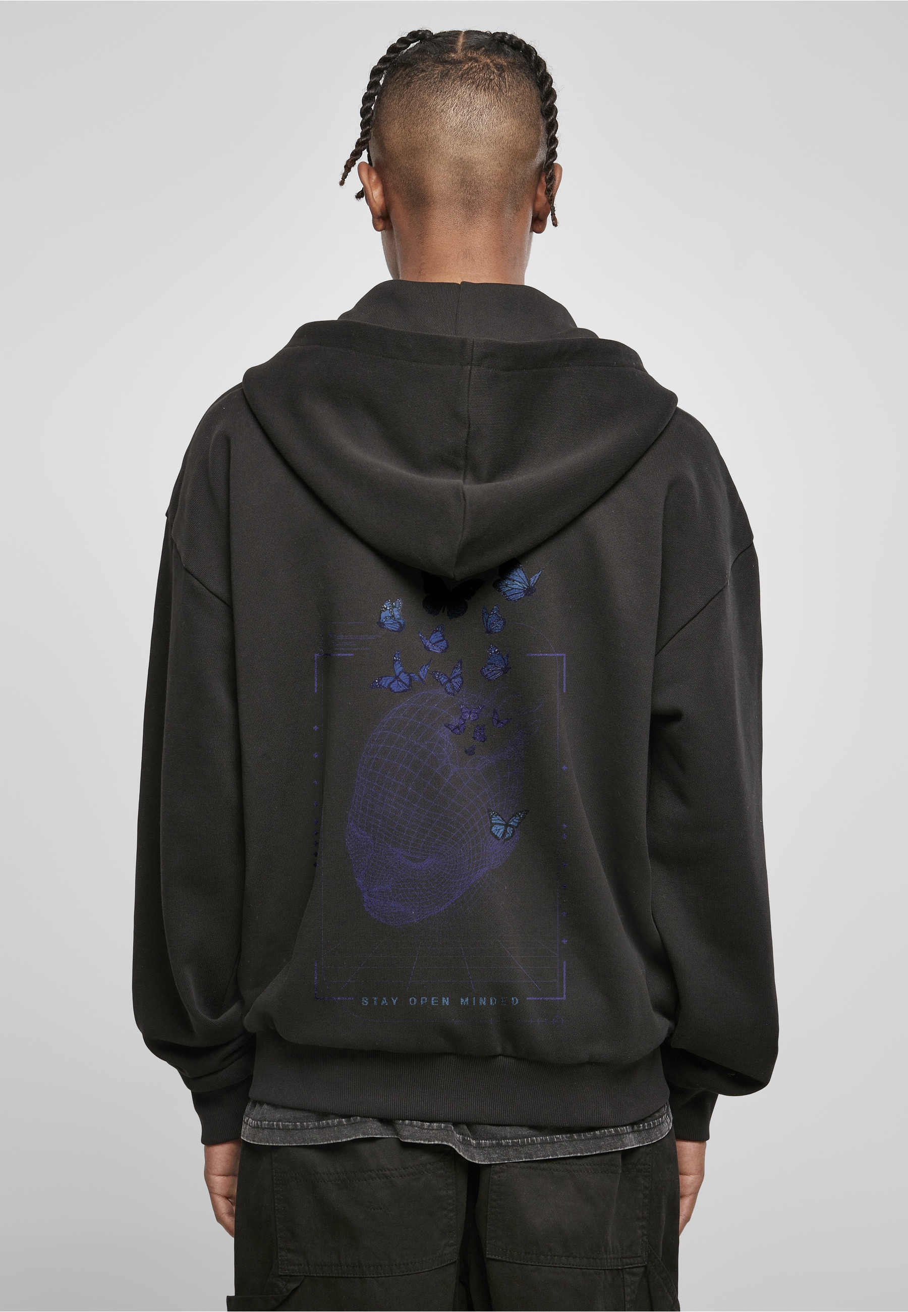 Upscale by Mister Tee Kapuzenpullover »Upscale by Mister Tee Herren Grid Head Butterfly Oversize Hoody« 1