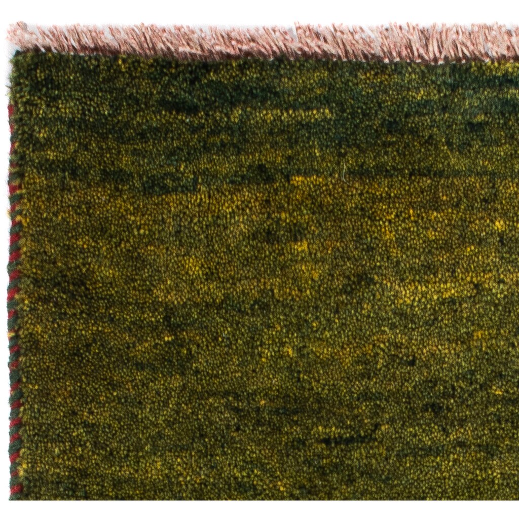 morgenland Wollteppich »Gabbeh - Perser - 90 x 60 cm - grün«, rechteckig