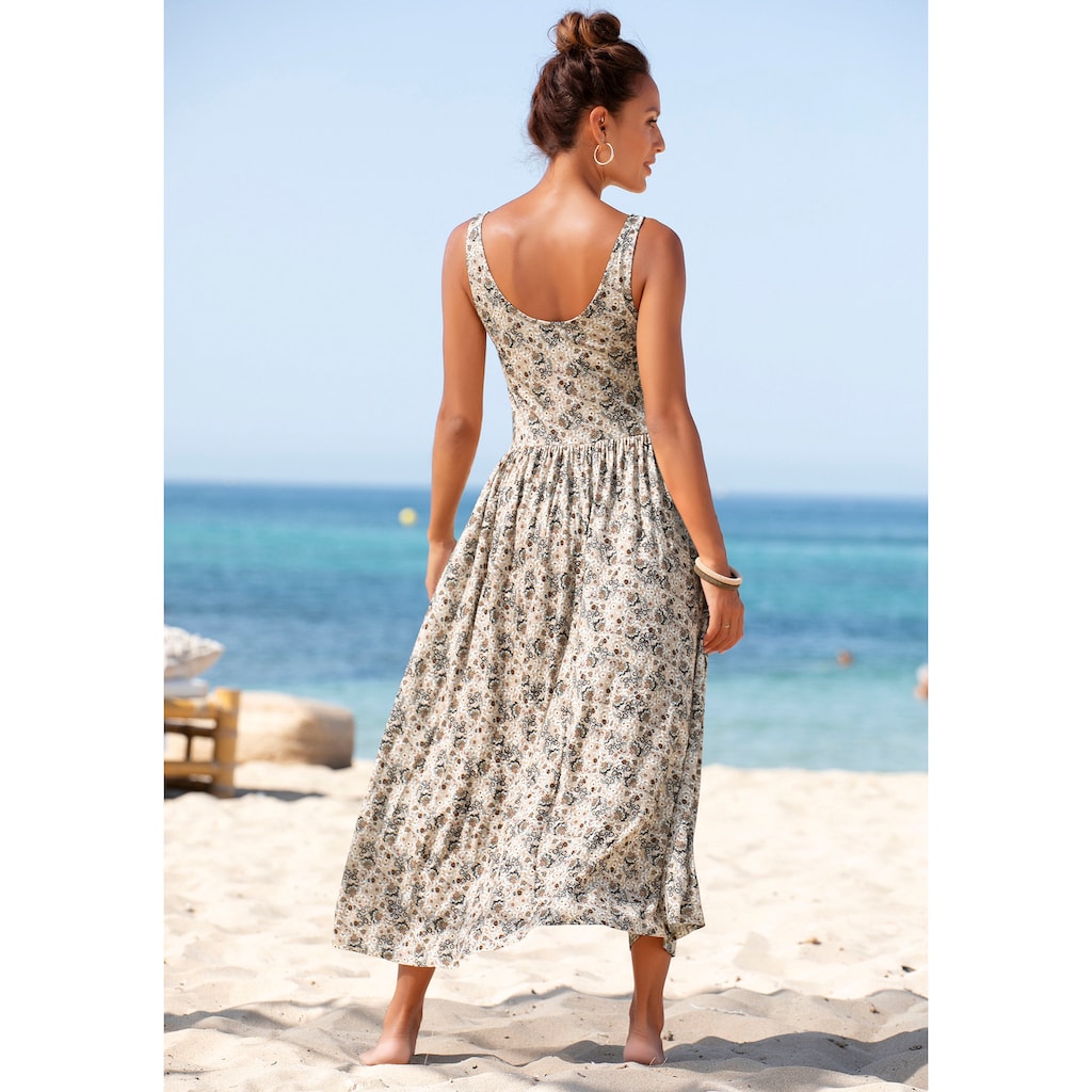 Vivance Midikleid, mit Blümchenprint, luftiges Sommerkleid, Strandkleid