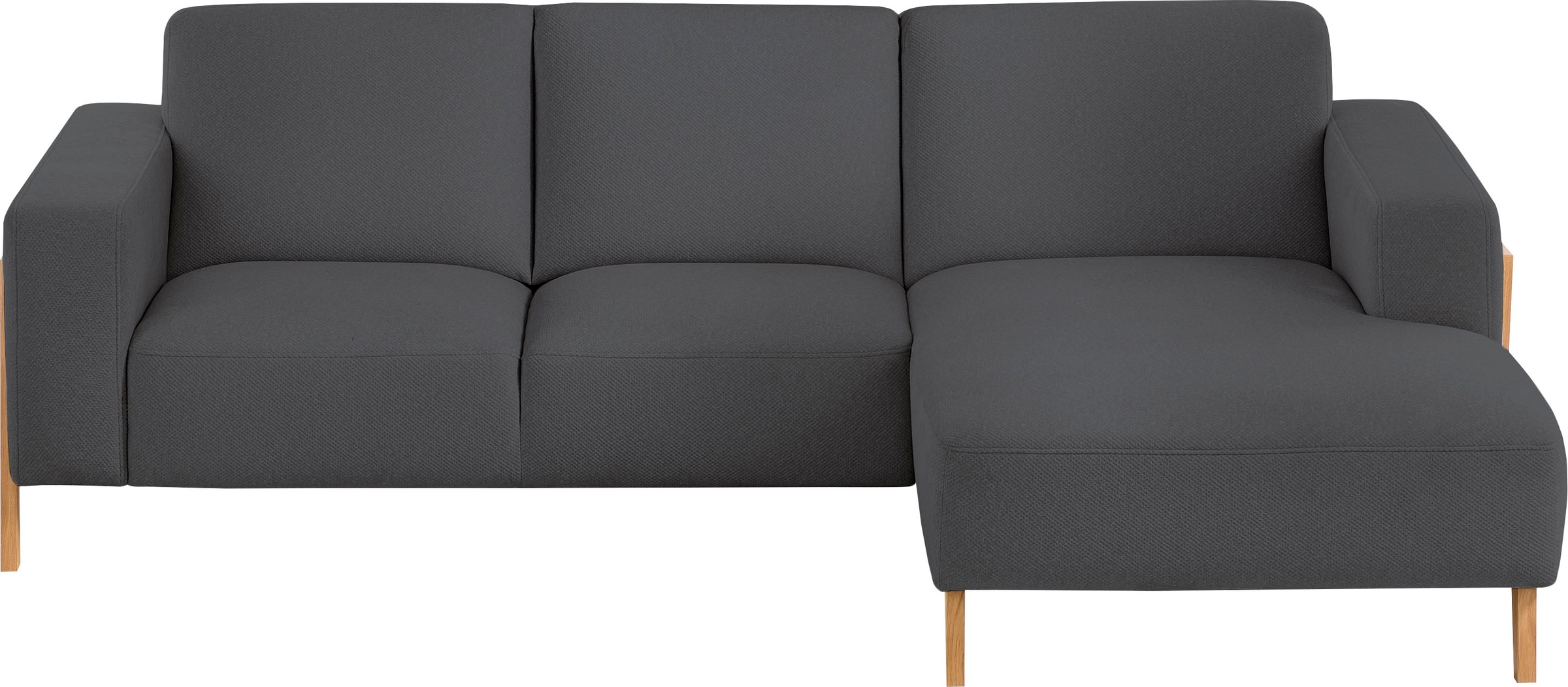 exxpo - sofa fashion Ecksofa »Starr, modern und klassisches Design, hochwertige Verarbeitung, bequem«, L-Form, wahlw. elektrische Sitztiefenverstellung, Massivholzfüße