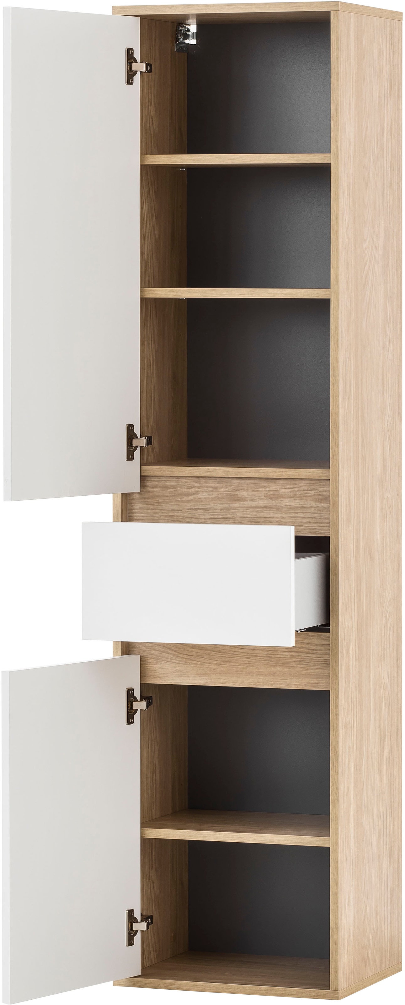 Schildmeyer Hochschrank »Mali, Breite 40 cm«, Holzdekor mit fühlbarer Struktur, Grifflose Türöffnung