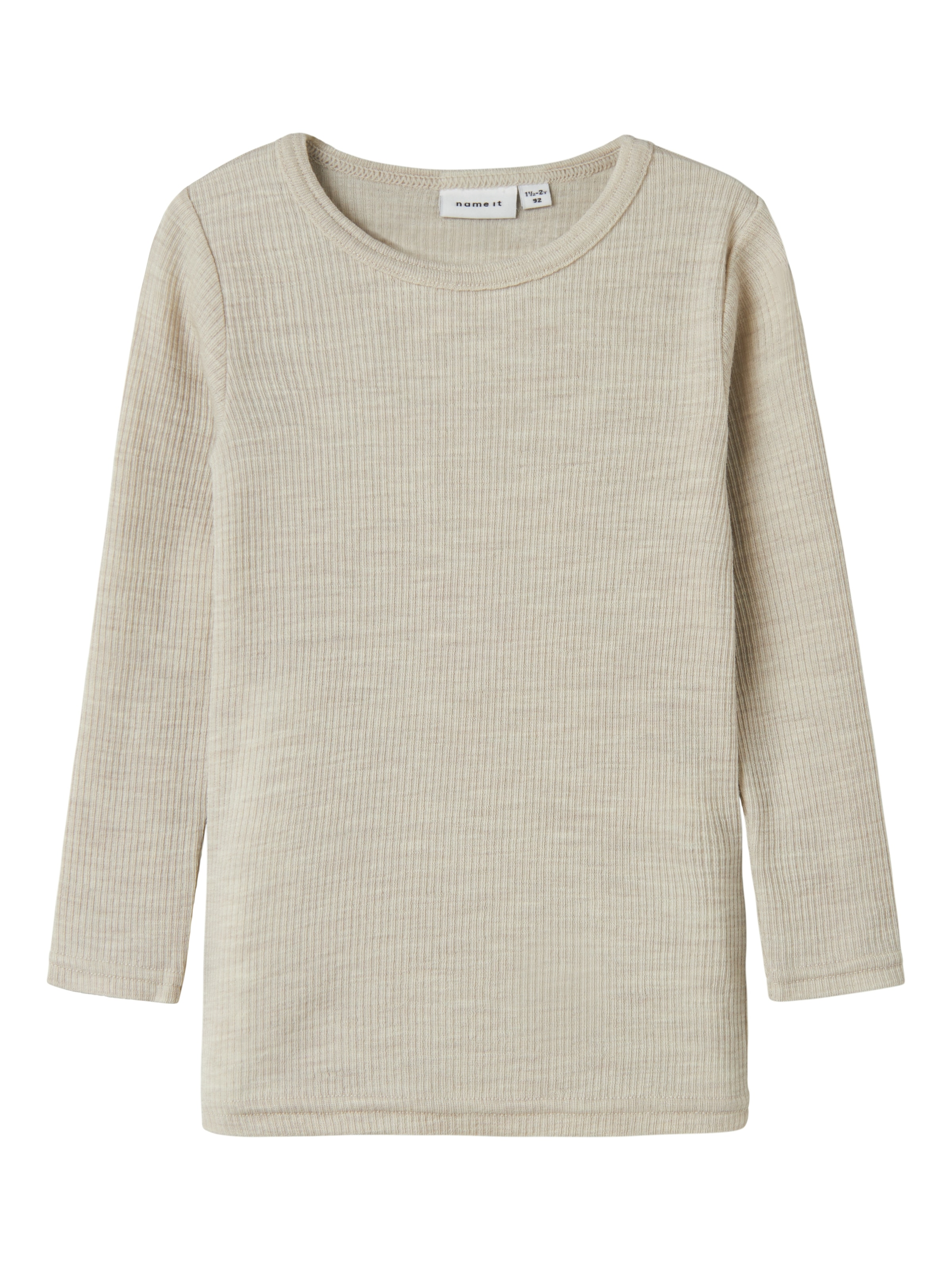 Name It Langarmshirt »NMNWAX WOOL RIB LS TOP NOOS«, aus reiner Merinowolle