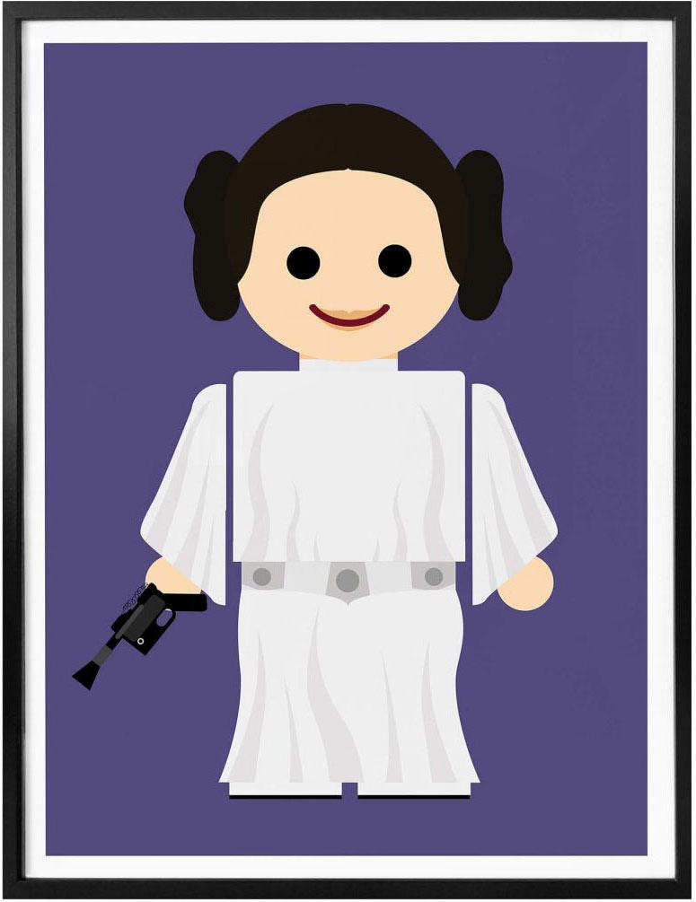 Wall-Art Poster »Playmobil Prinzessin Leia Spielzeug«, Kinder, (1 St.), Poster ohne Bilderrahmen