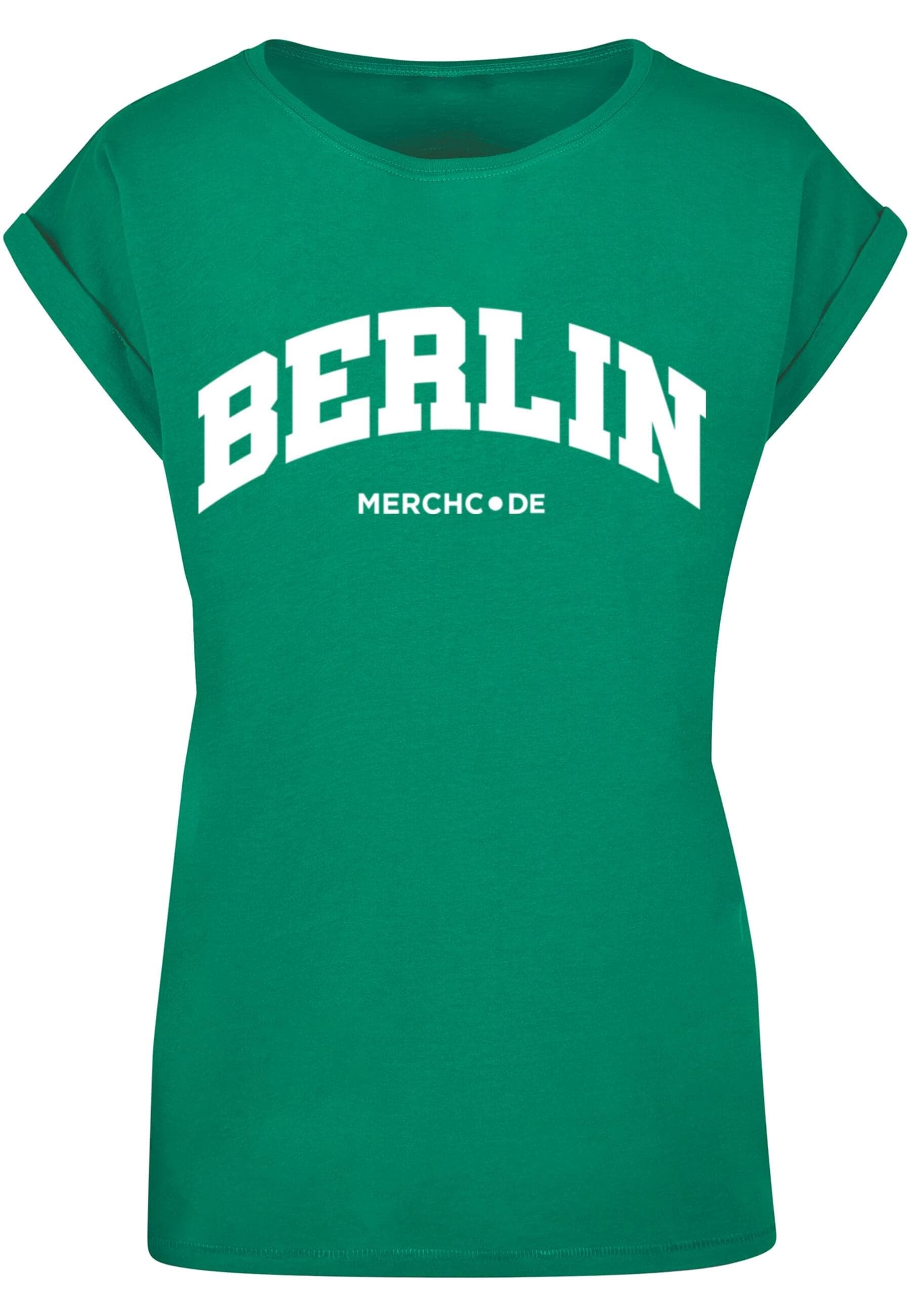 T-Shirt »Merchcode Damen Ladies Berlin Wording - T-Shirt«, (1 tlg.)