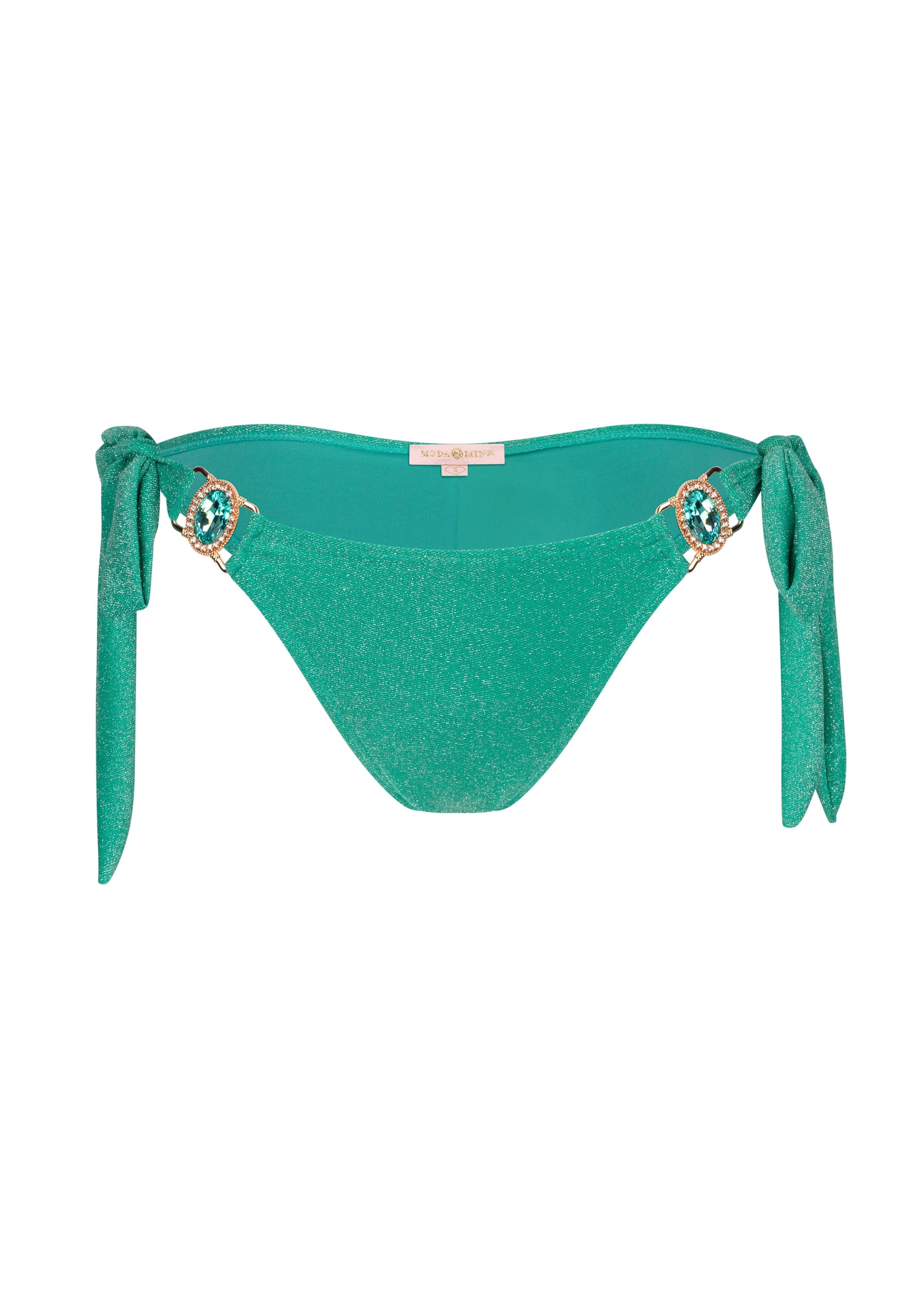 Moda Minx Bikini-Hose »Lumiere Amour«, (1 St.), mit seitlicher Bindung und Steinbesatz