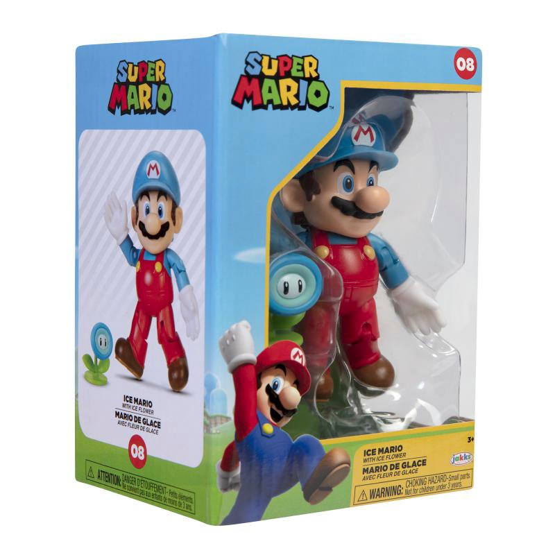 Jakks Pacific Merchandise-Figur »Super Mario - Ice Mario 10 cm Figur (Sammlerbox)«, (Set, 2 tlg.)