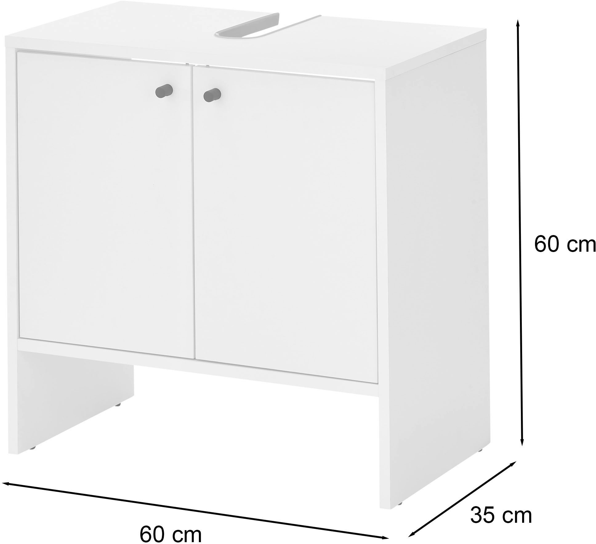BASIC by Balculina Waschbeckenunterschrank »Kairo« 1 Stk. tlg. Moderne Farbauswahl