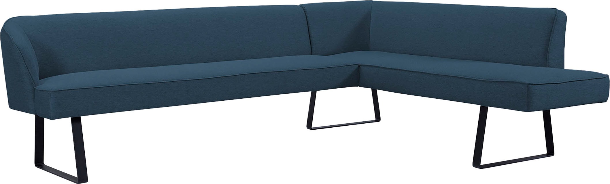exxpo - sofa fashion Eckbank »Americano«, mit Keder und Metallfüßen, Bezug in verschiedenen Qualitäten