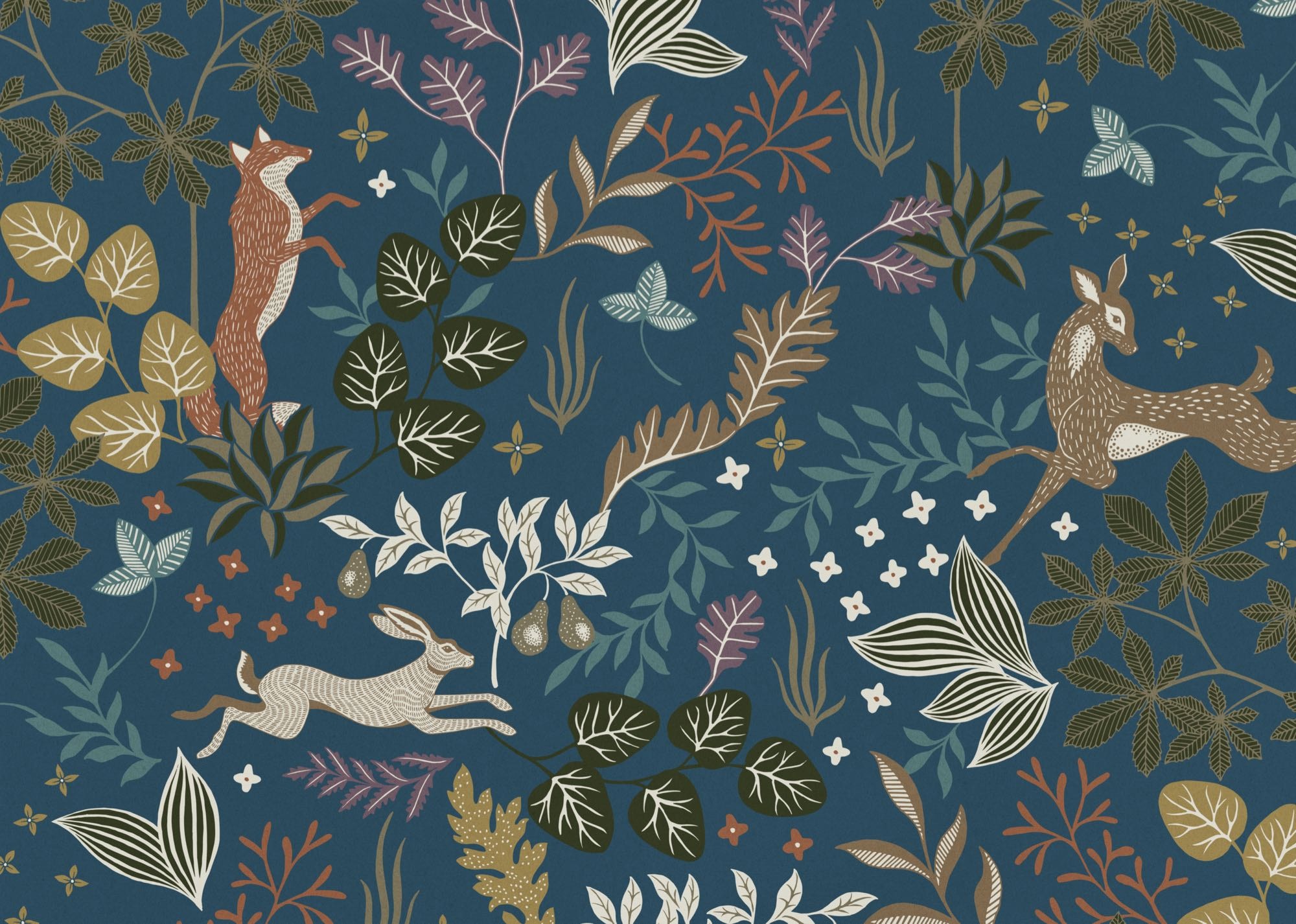 Komar Fototapete »Vlies Fototapete - Wood Night - Größe 350 x 250 cm« Motiv | bedruckt glatt