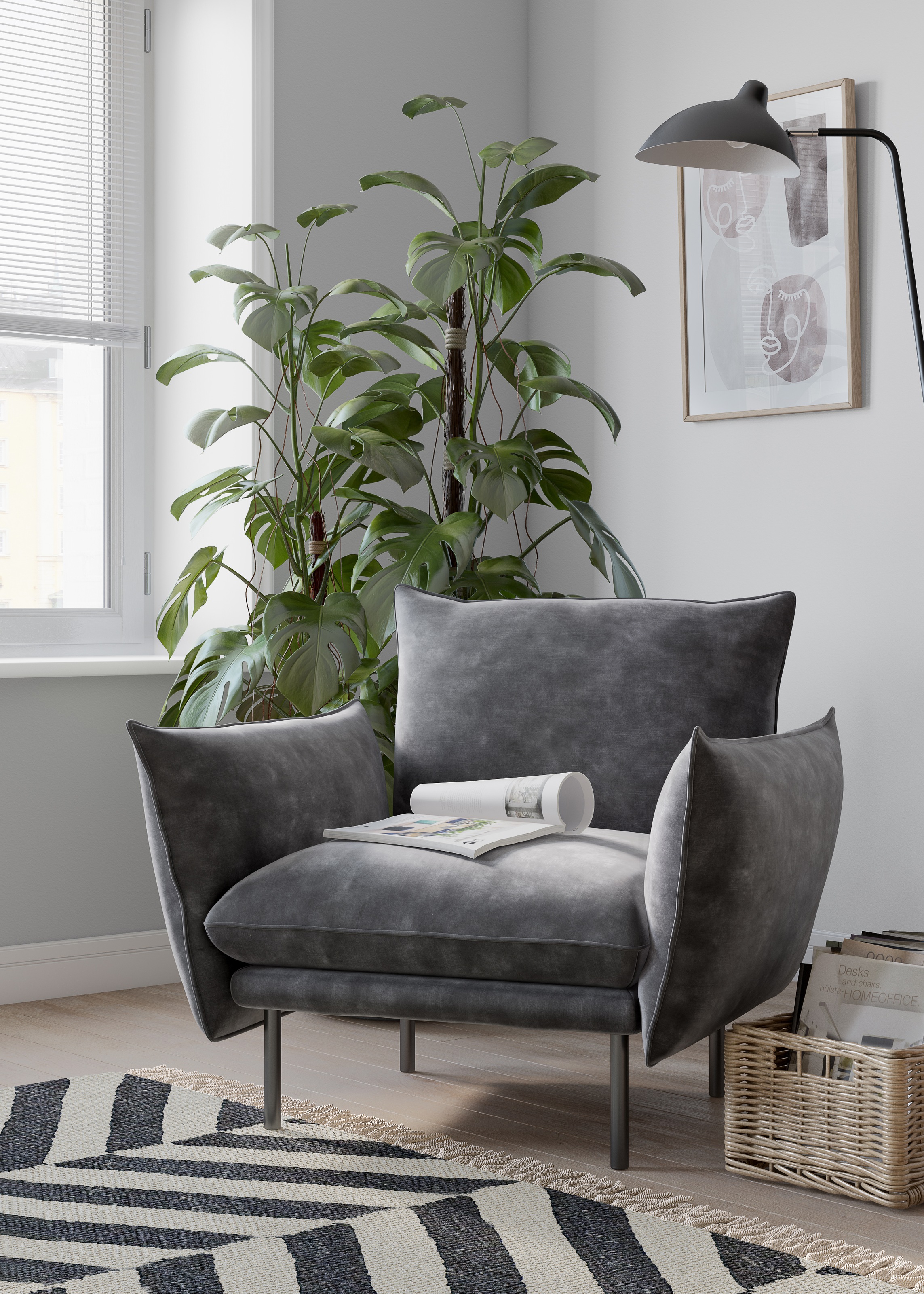 OTTO home Sessel "Stine Cocktailsessel" Besonderes Design durch Kissenoptik günstig online kaufen