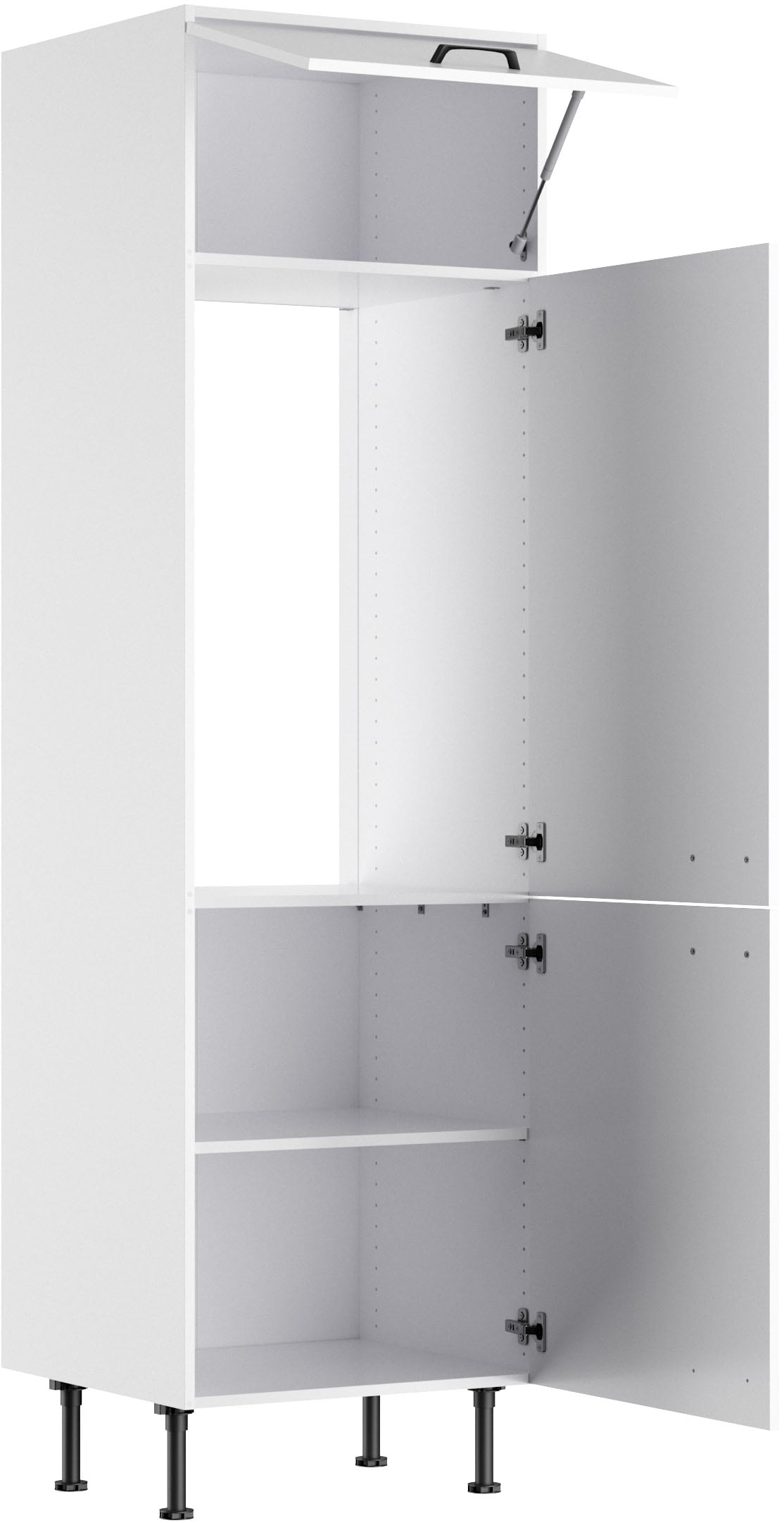 KOCHSTATION Kühlumbauschrank »KS-Paula« 60 cm breit, 211 cm hoch, mit 1 Klappe, 2 Türen, 1 Einlegeboden