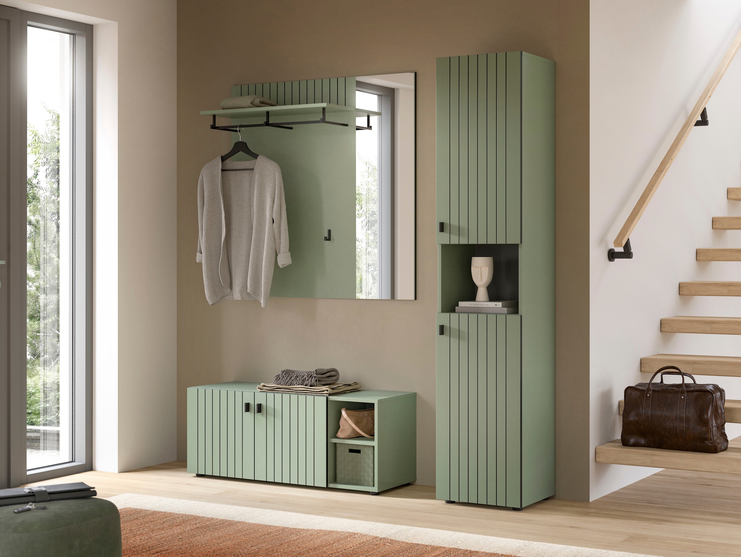 INOSIGN Garderoben-Set "TATIO, 3-tlg. Garderobenkombination, Breite: 161 cm günstig online kaufen