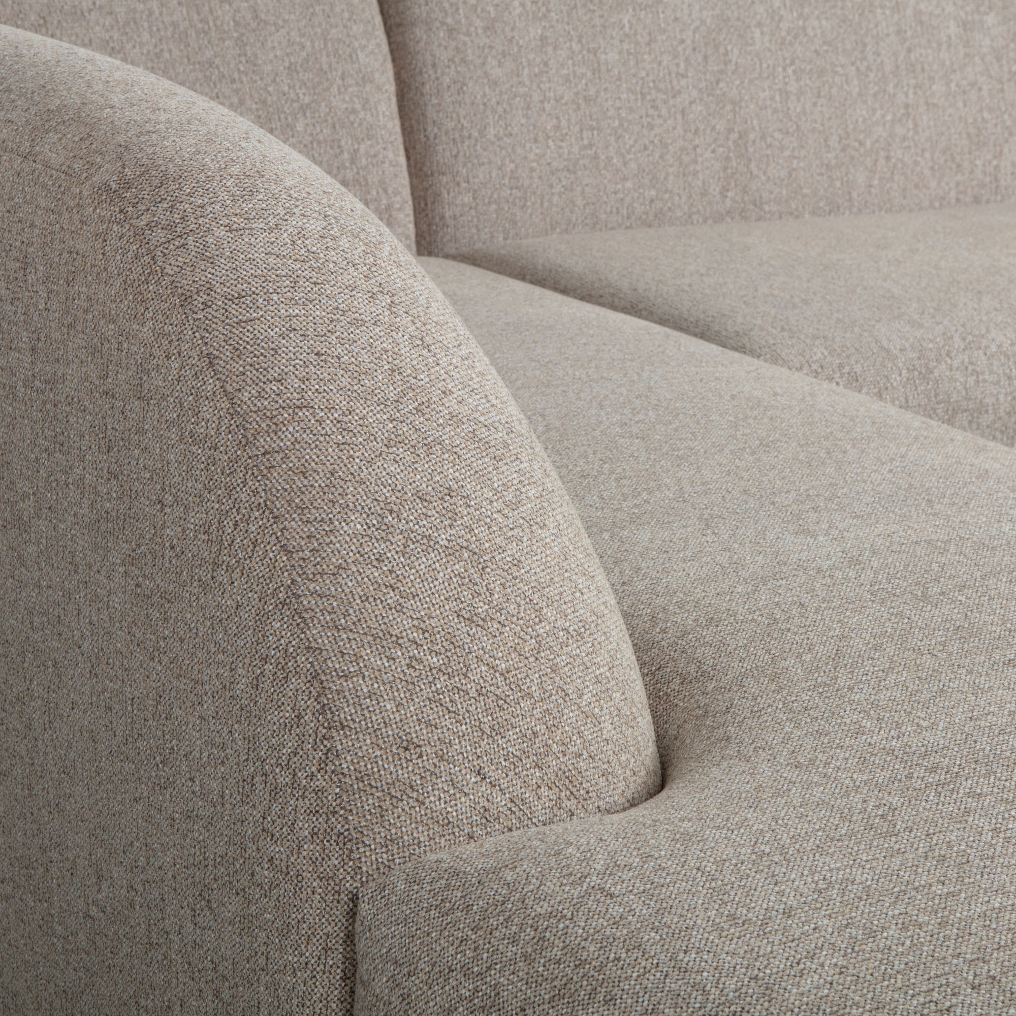 WOOOD Ecksofa »Sloping«, gepolstert mit gewebter Chenille, frei im Raum stellbar, Breite 274 cm