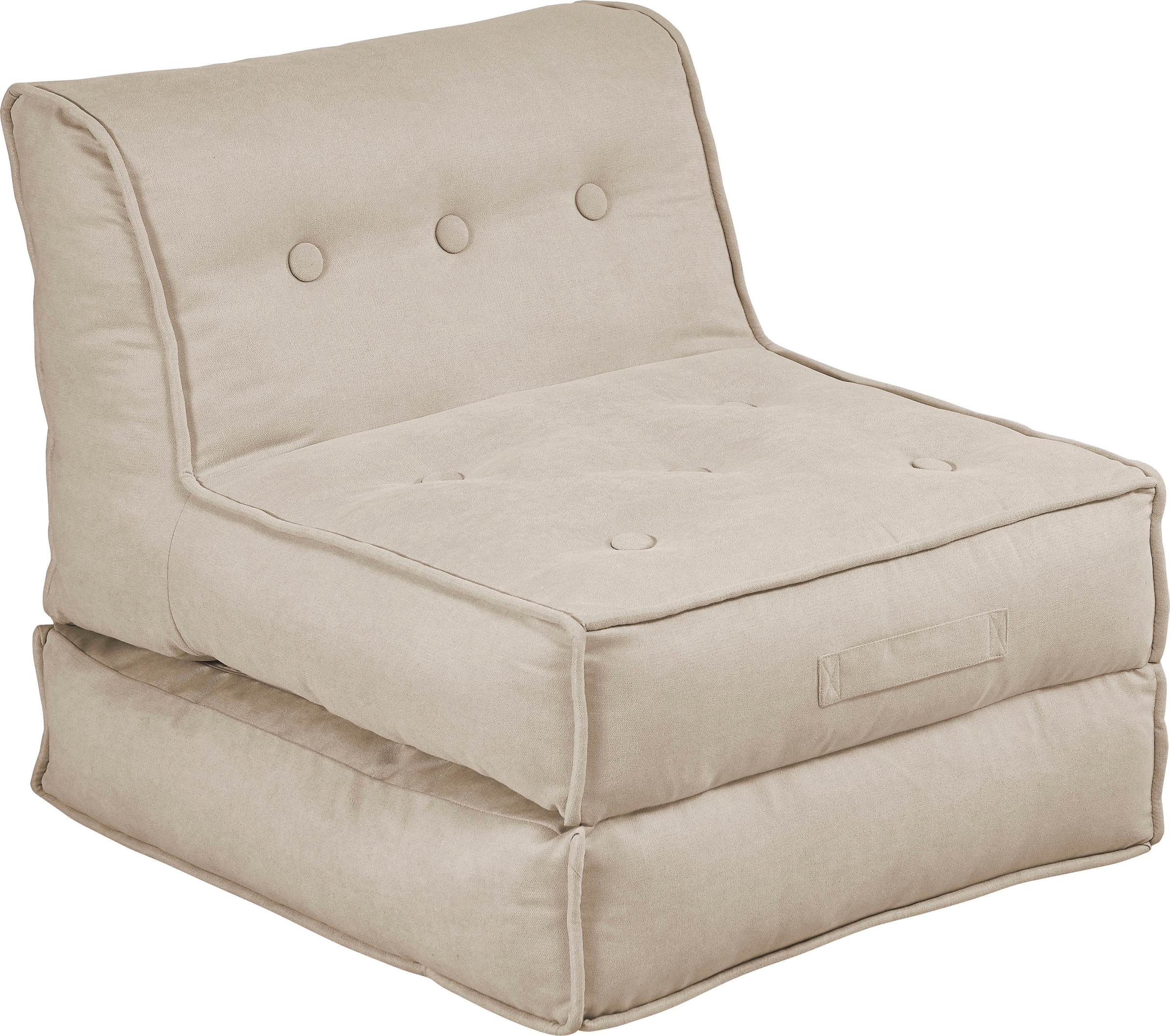 »Caspar«, Pouf-Funktion. 2 Größen, BAUR INOSIGN | bestellen Sessel in Schlaffunktion Loungesessel mit und
