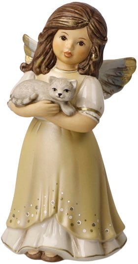 Goebel Engelfigur »Engel - Kuschelzeit, Weihnachtsdeko, Höhe ca. 14 cm«, Sammlerfigur, Weihnachtsfigur, Dekofigur aus Steingut
