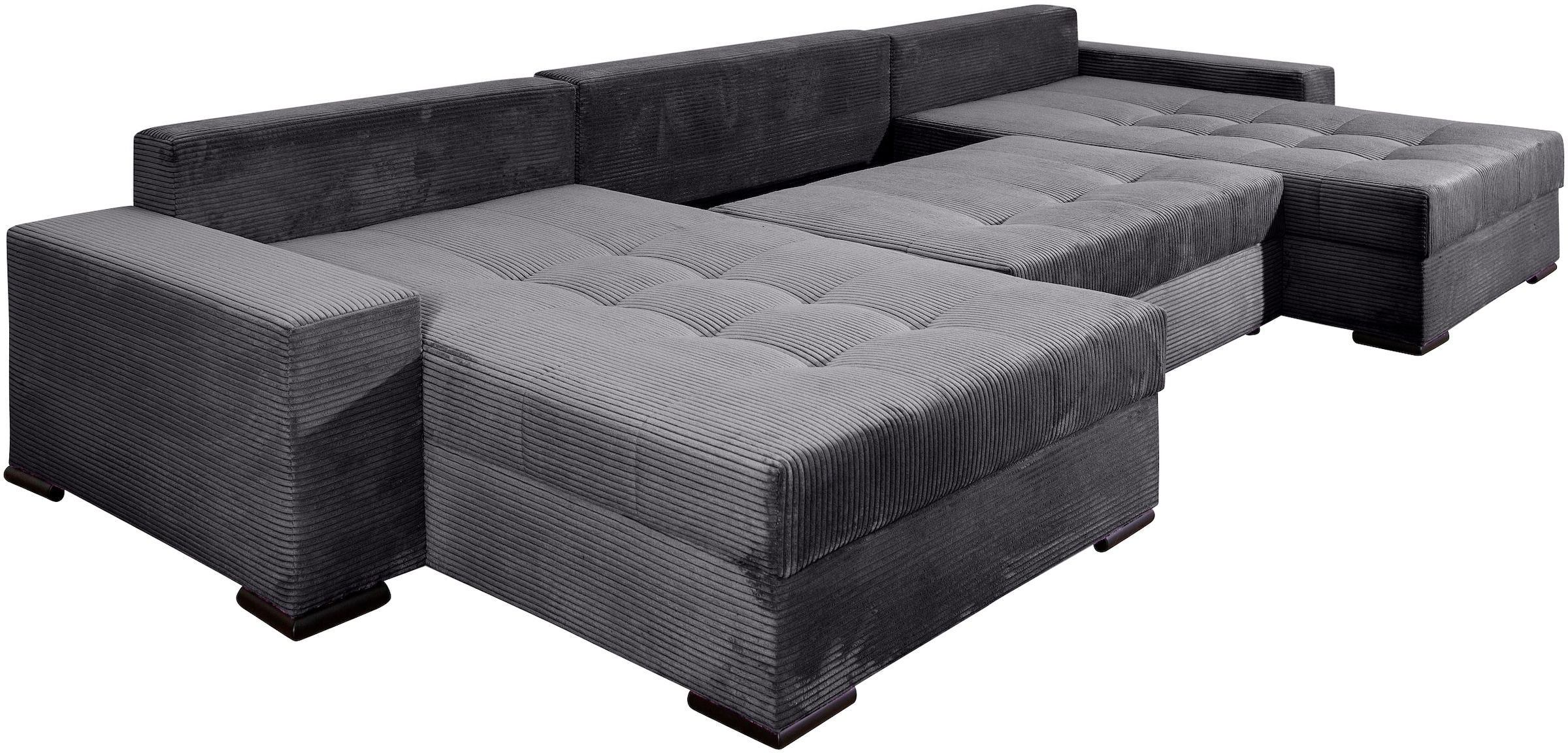 COLLECTION AB Wohnlandschaft »XXXL-Josy Relax U-Form Breite 352 cm, mit 2 gleich großen Recamieren«, inkl. Bettfunktion, Bettkasten, mit 4 Rückenkissen in zwei Größen
