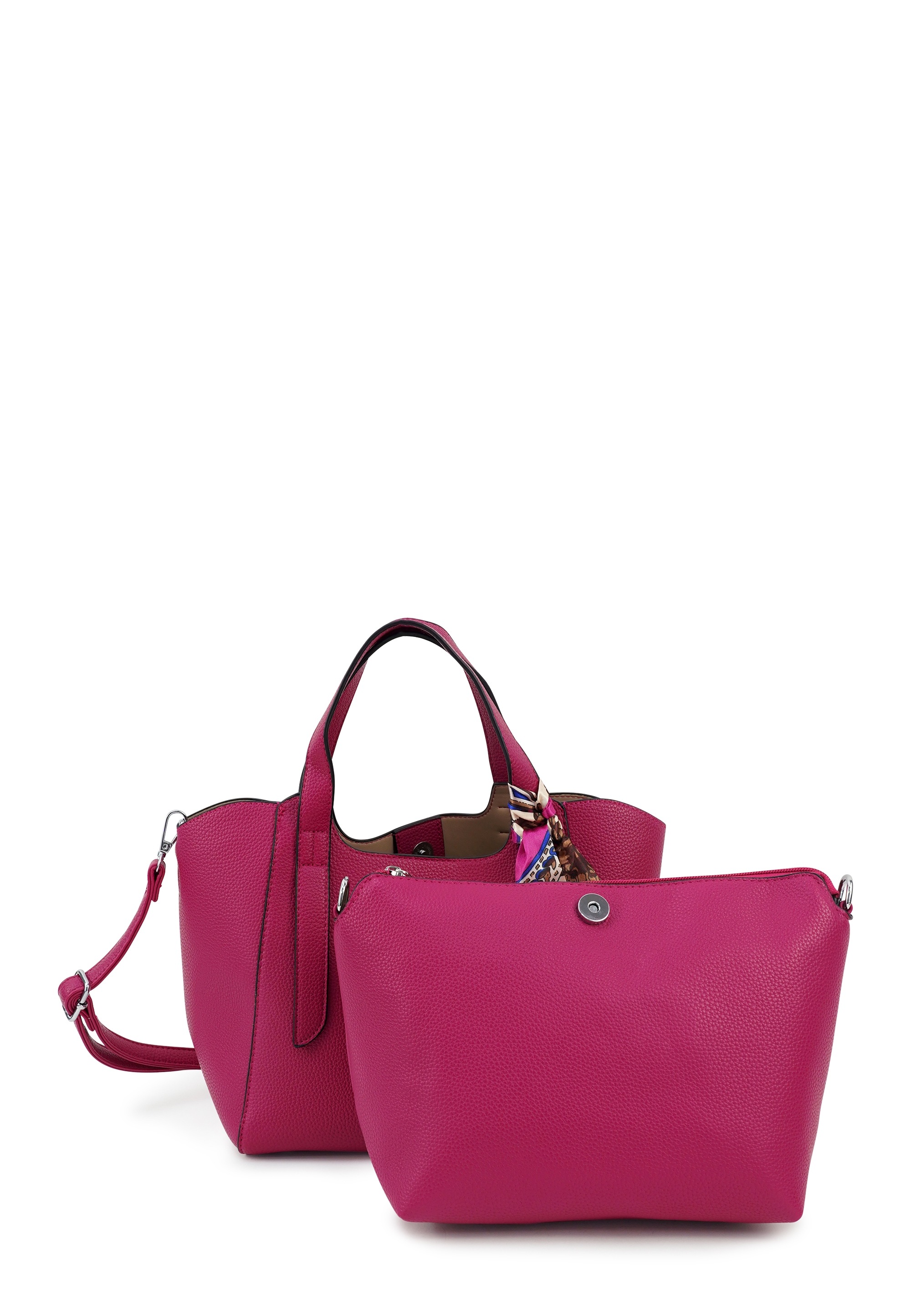 HARPA Damen Schultertasche "SAGE"pink, Polyurethan (PU), unifarben, Taschen, mit dekorativem Schal