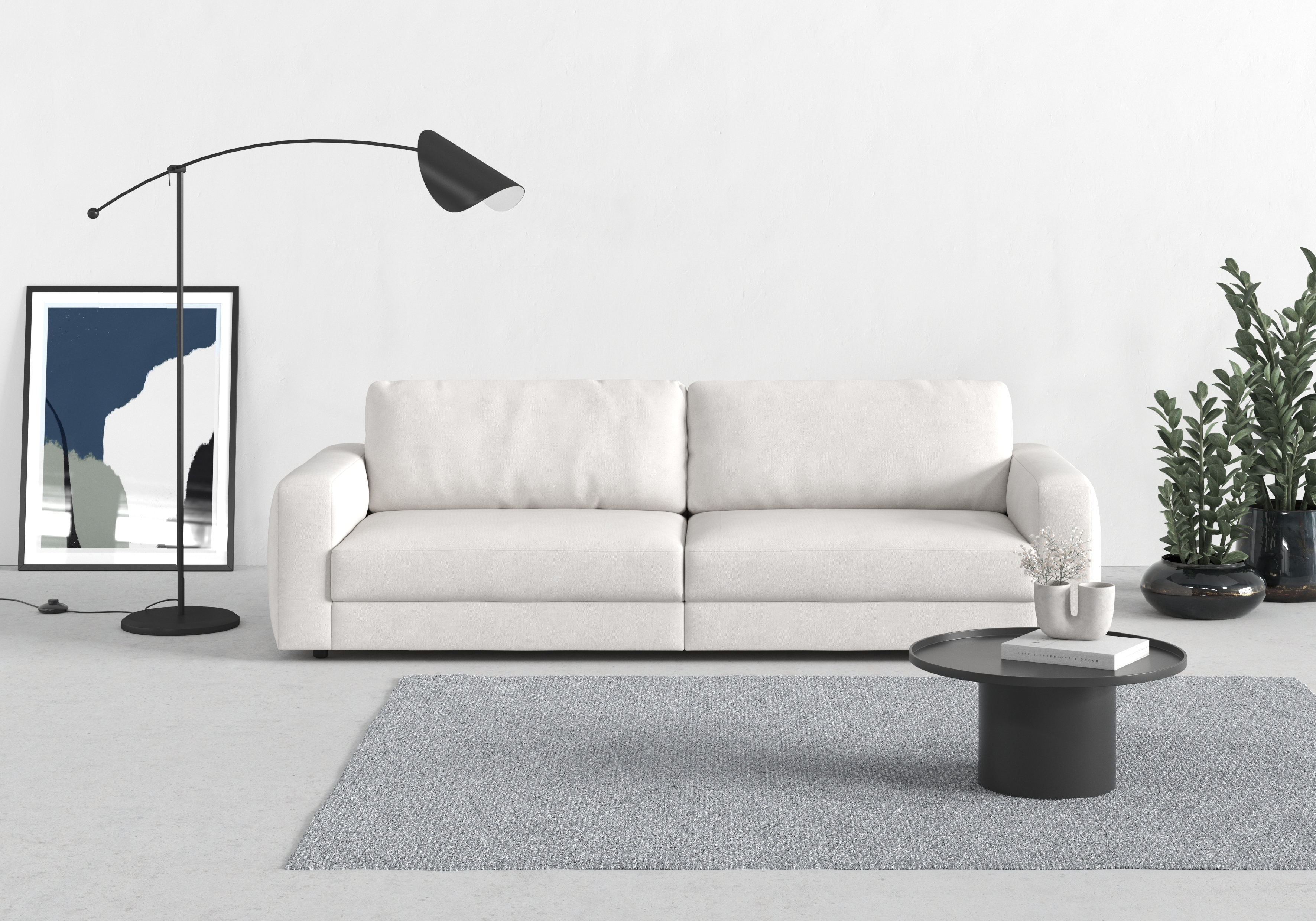 TRENDMANUFAKTUR Big-Sofa "Bourbon Mega, bequem, viel Platz, Breite 264cm," extra tiefe Sitzfläche, wahlweise mit Sitztiefenverstellung bestellbar