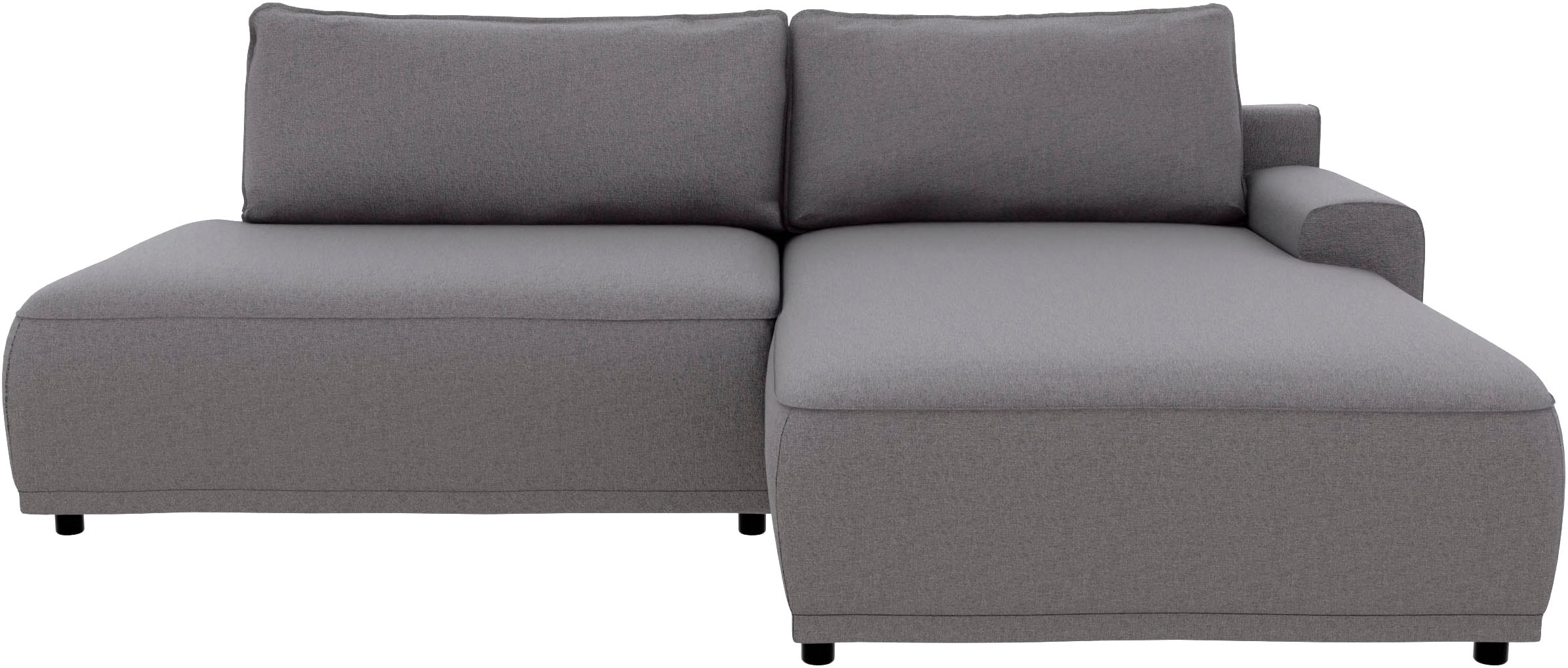 TRENDMANUFAKTUR Ecksofa »Fordon II, Schlafsofa mit Bettkasten, Couch in L-Form, Breite 250 cm«, in Struktur LUMOS, 3D-Effekt, anthrazit, Armlehne rechts