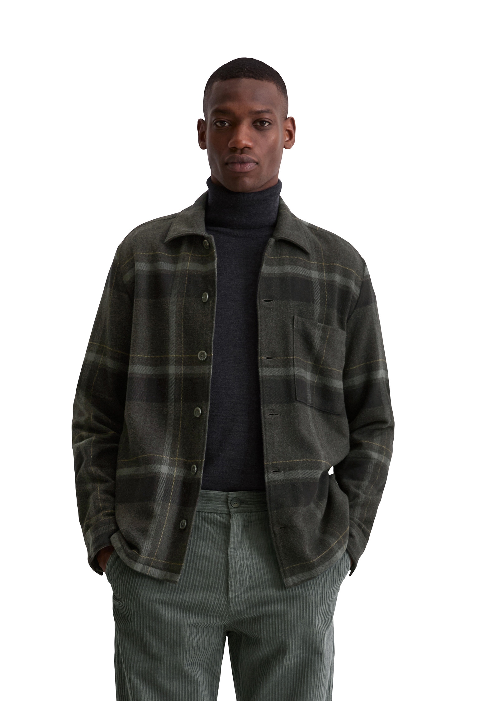 Marc OPolo Kurzjacke "aus weichem Bio-Baumwoll-Flanell" ohne Kapuze günstig online kaufen