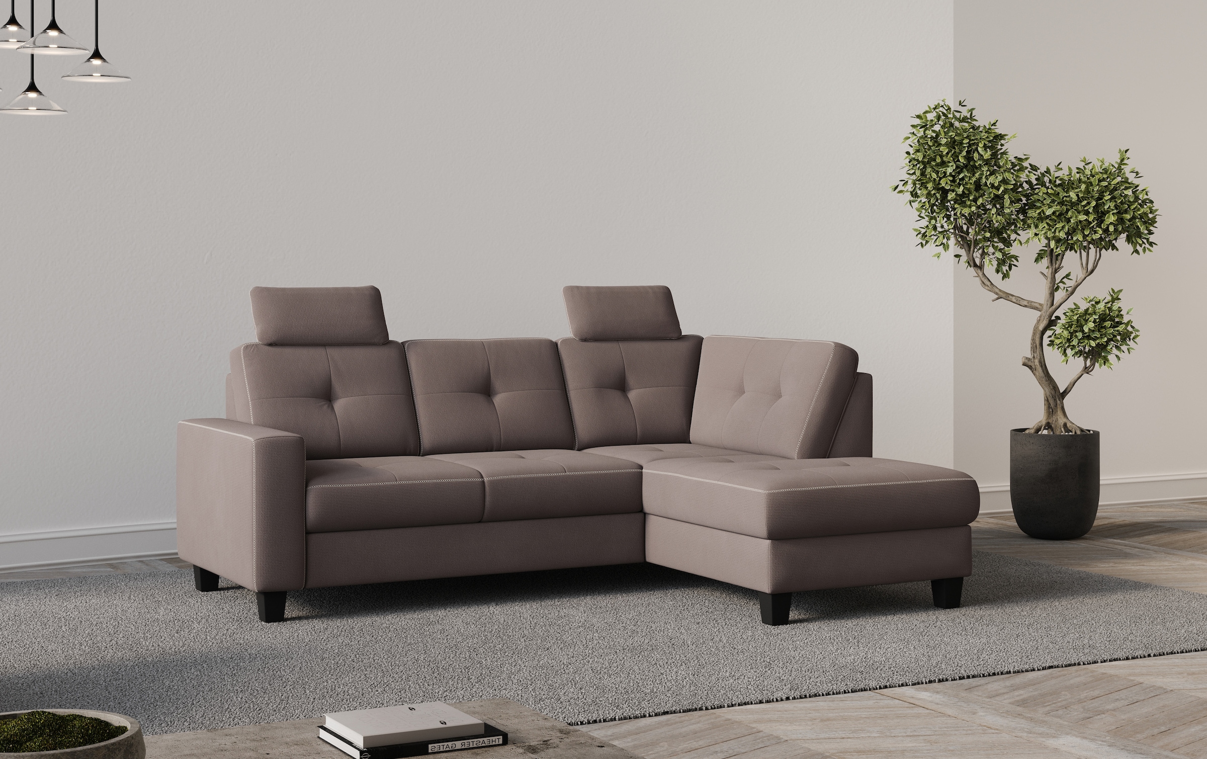 OTTO home Ecksofa "Varese" wahlweise mit Schlaffunktion und Bettkasten