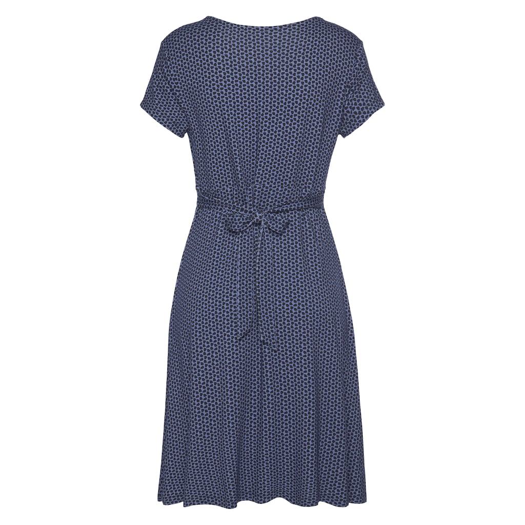 Vivance Jerseykleid, mit geometrischem Print, figurschmeichelndes T-Shirtkleid, Sommerkleid