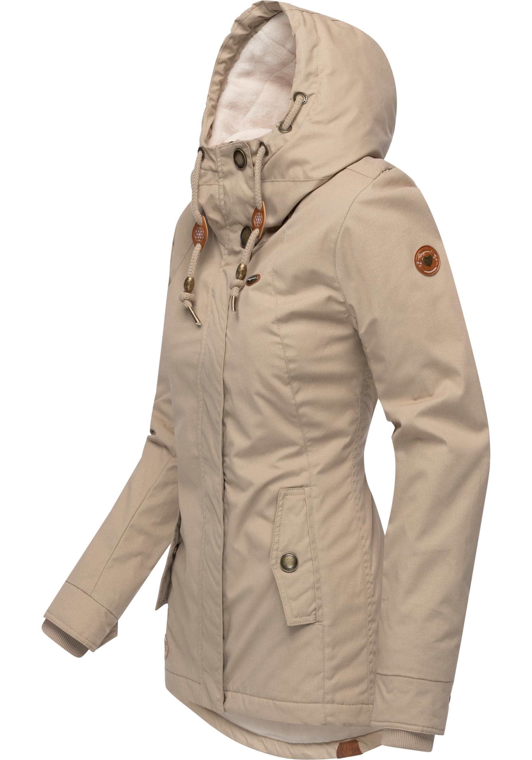 Ragwear Winterjacke »Monade«, mit Kapuze, Damen Winterparka mit Kapuze und m. Fleece gefüttert