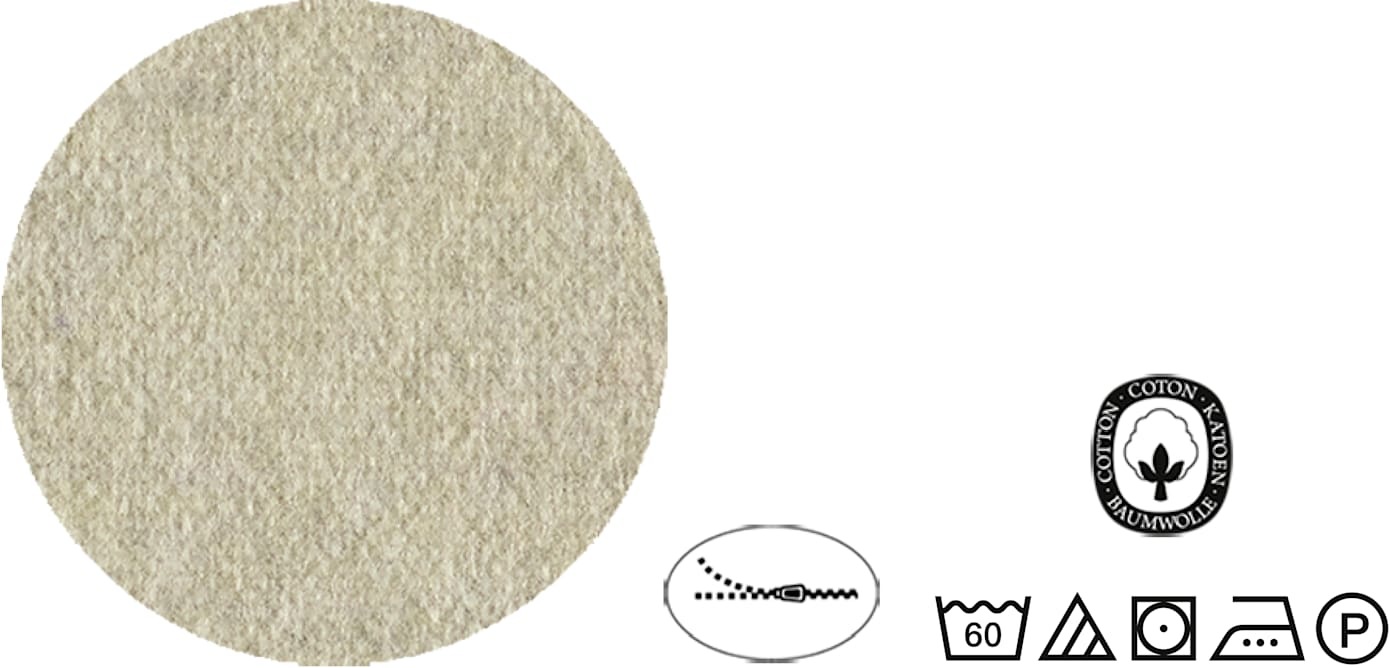 Kissenbezug BIBERNA, B:40cm L:40cm, beige, Baumwolle, 100% Baumwolle, Kissenbezüge