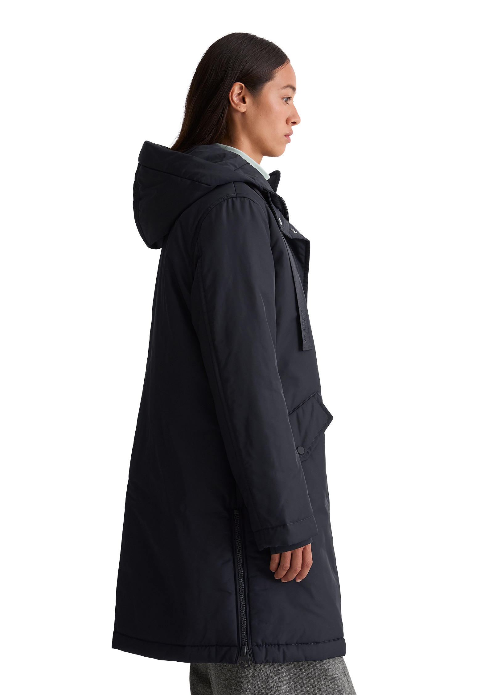 Marc O'Polo Outdoorjacke »aus recyeltem Polyester-Twill WR« ohne Kapuze