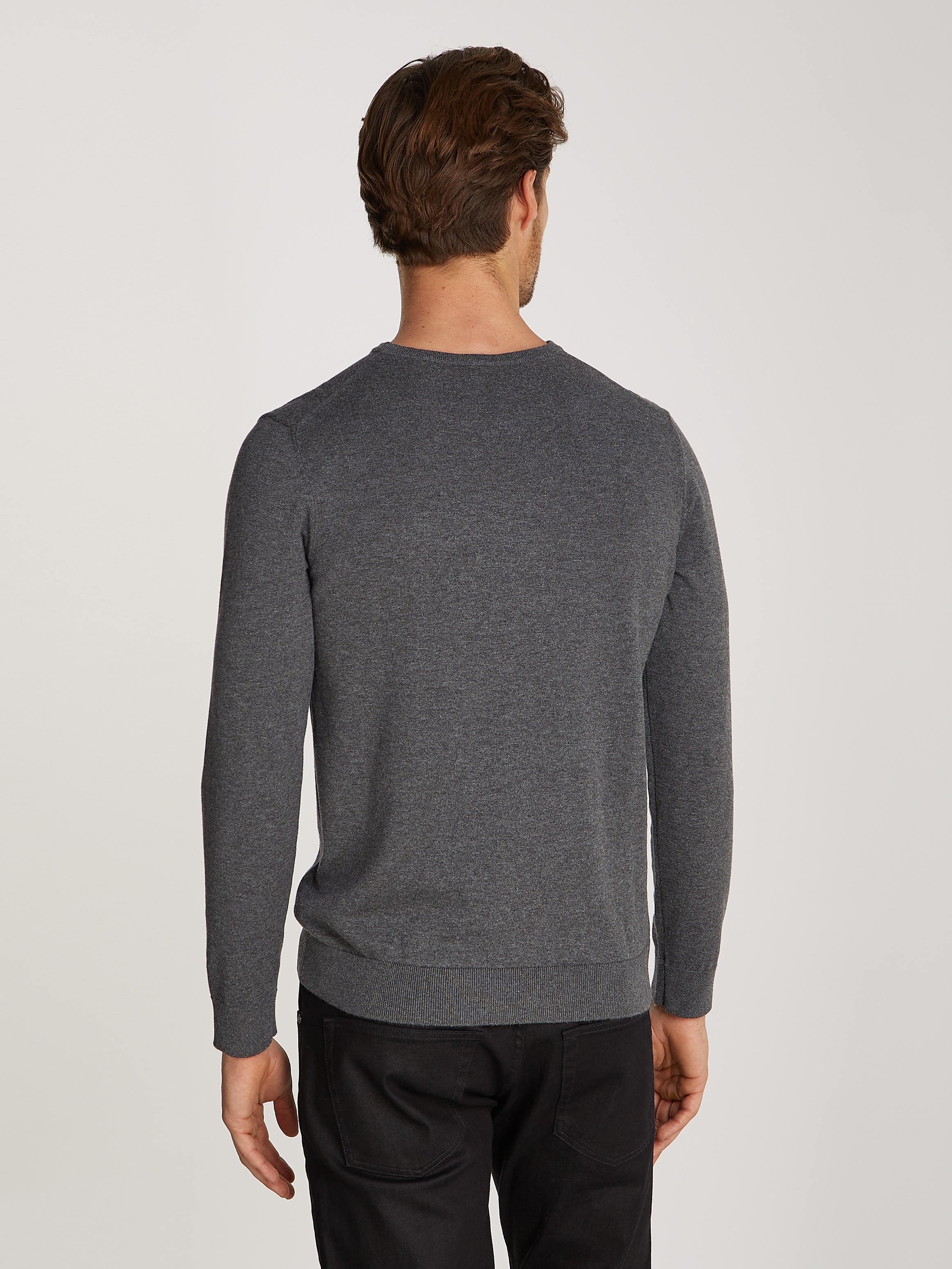 Calvin Klein Rundhalspullover "COTTON SILK BLEND CN SWEATER", mit Logoprägu günstig online kaufen