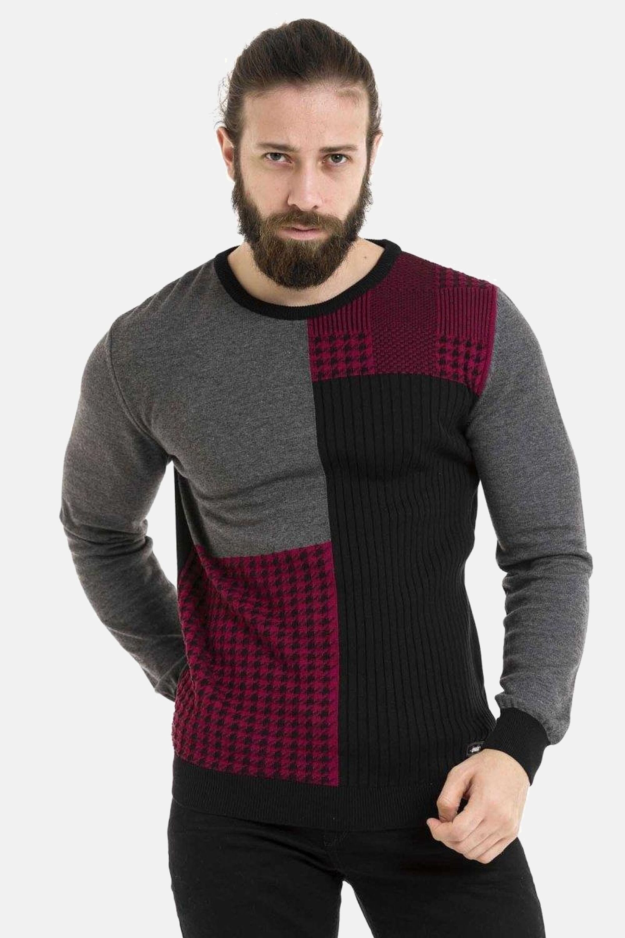 Cipo & Baxx Rundhalspullover "Pullover" 1 Stk. tlg. im modernen Look, CP263 günstig online kaufen