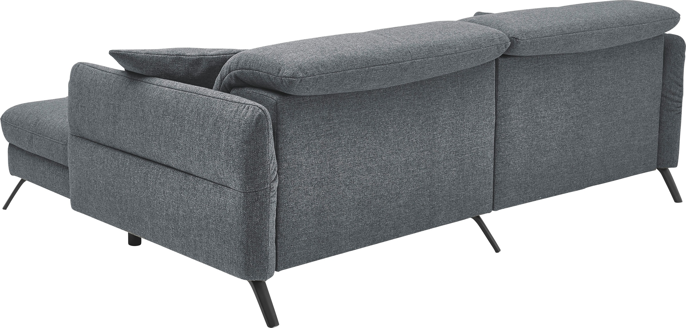 set one by Musterring Ecksofa »SO 4400 V«, wahlweise mit motorischer Bettfunktion & Kopfverstellung, Fuß schwarz