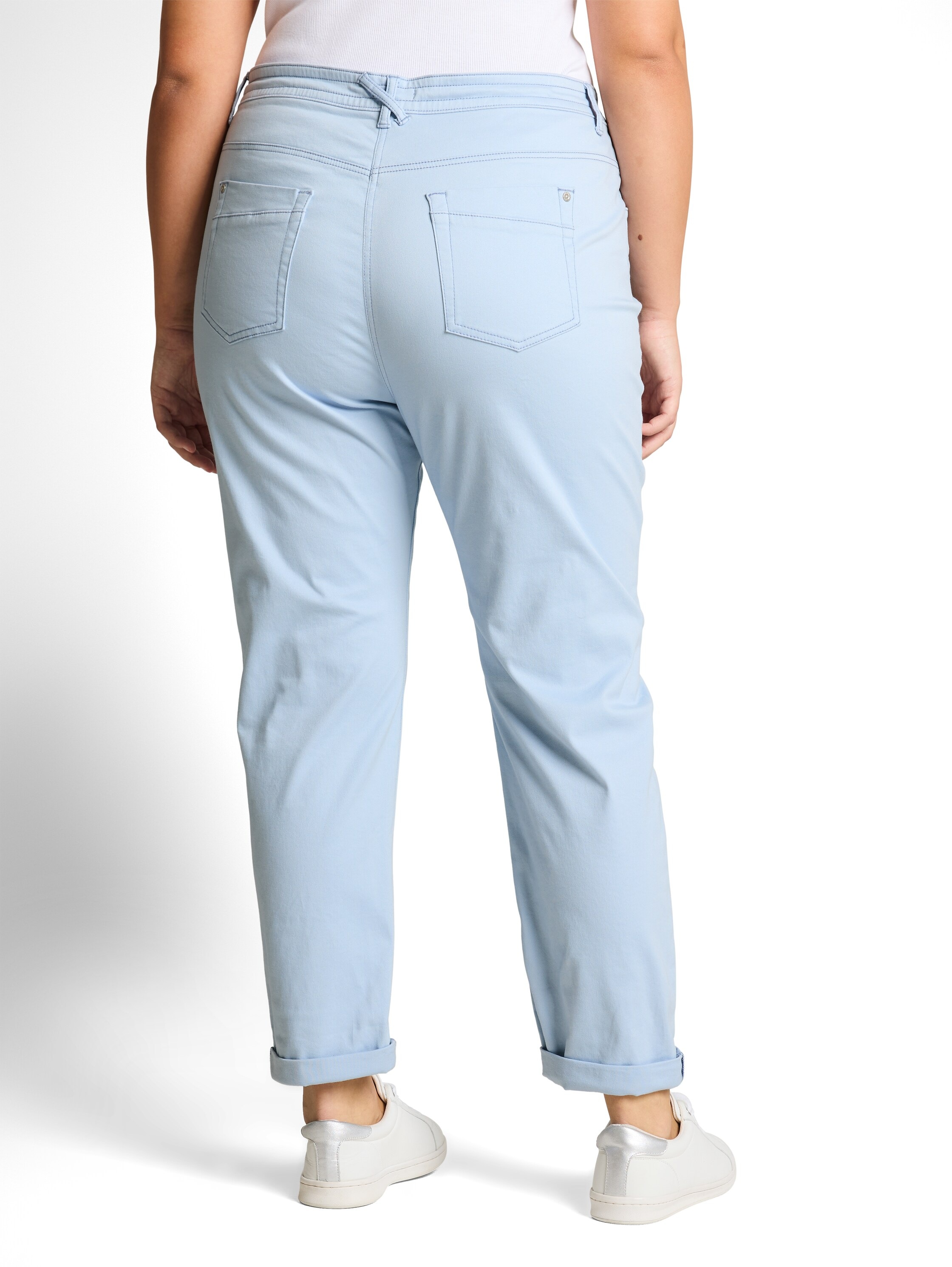 TOM TAILOR PLUS Jogger Pants im 5-Pocket-Stil mit Stretch und Bindeband günstig online kaufen