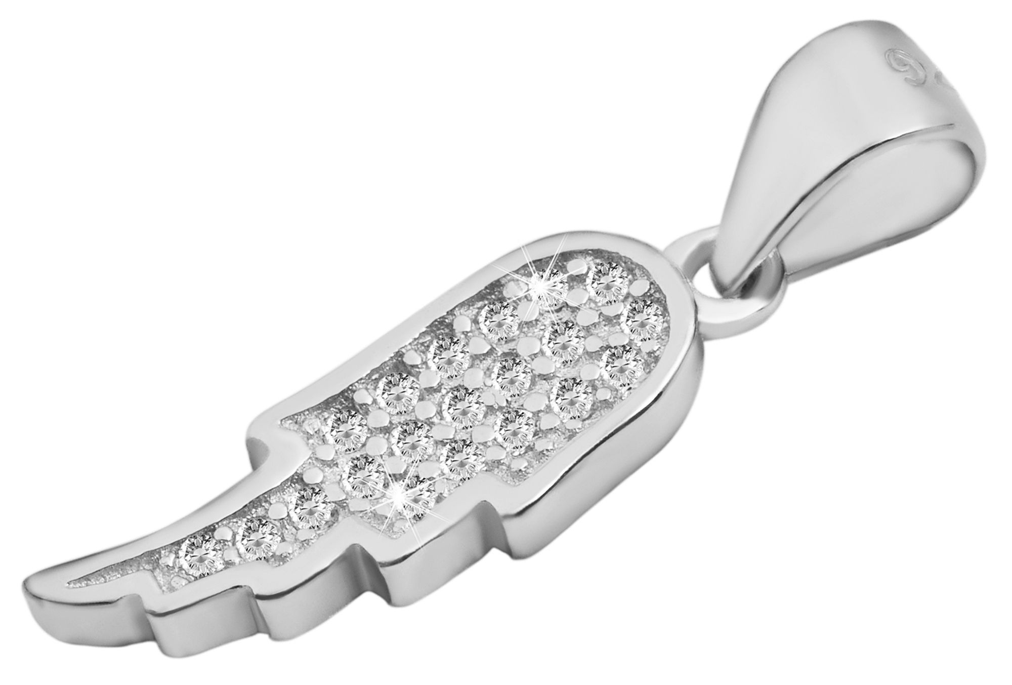 Adelia´s Kettenanhänger »Damen Anhänger – Flügel Anhänger aus 925 Silber mit Zirkonia«  Geschenkidee: zeitlos und vielseitig