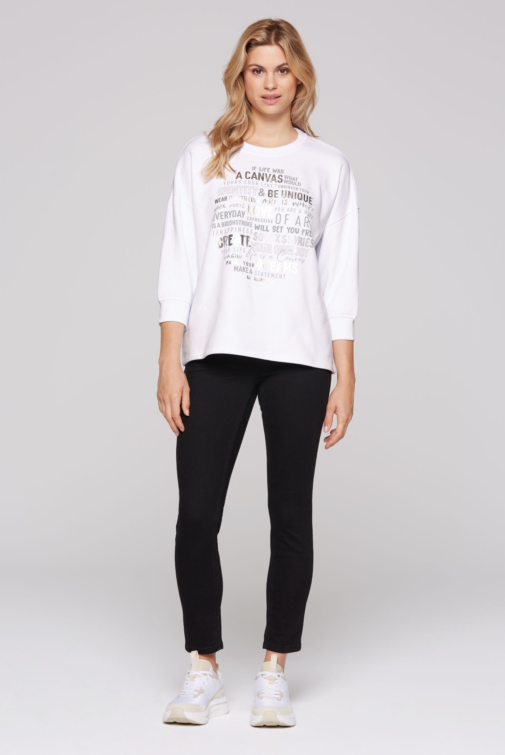 SOCCX Sweater, mit überschnittenen Schultern