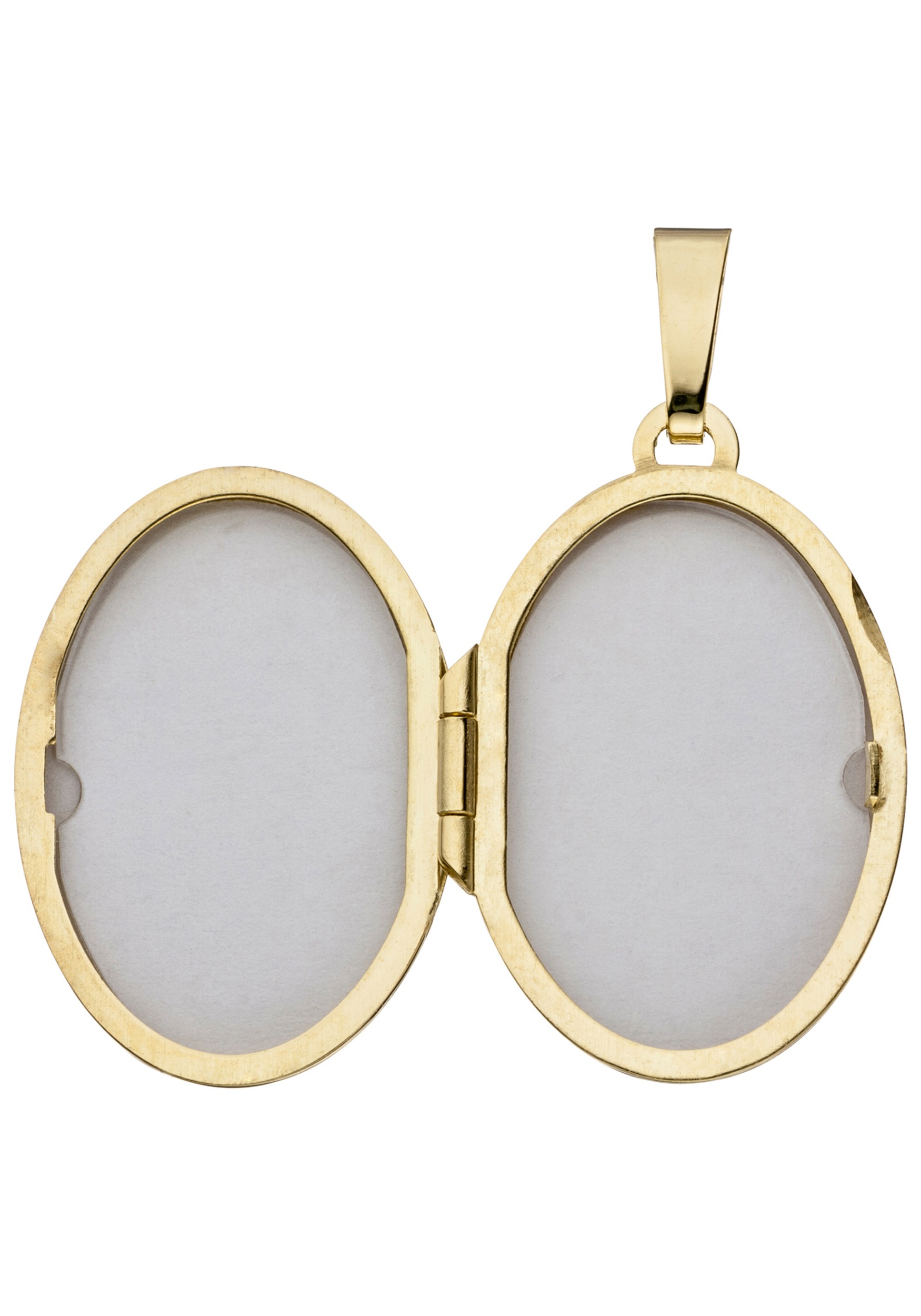 JOBO Medallionanhänger »Anhänger Medaillon Baum oval 26 mm« ()  585 Gold bicolor für 2 Fotos