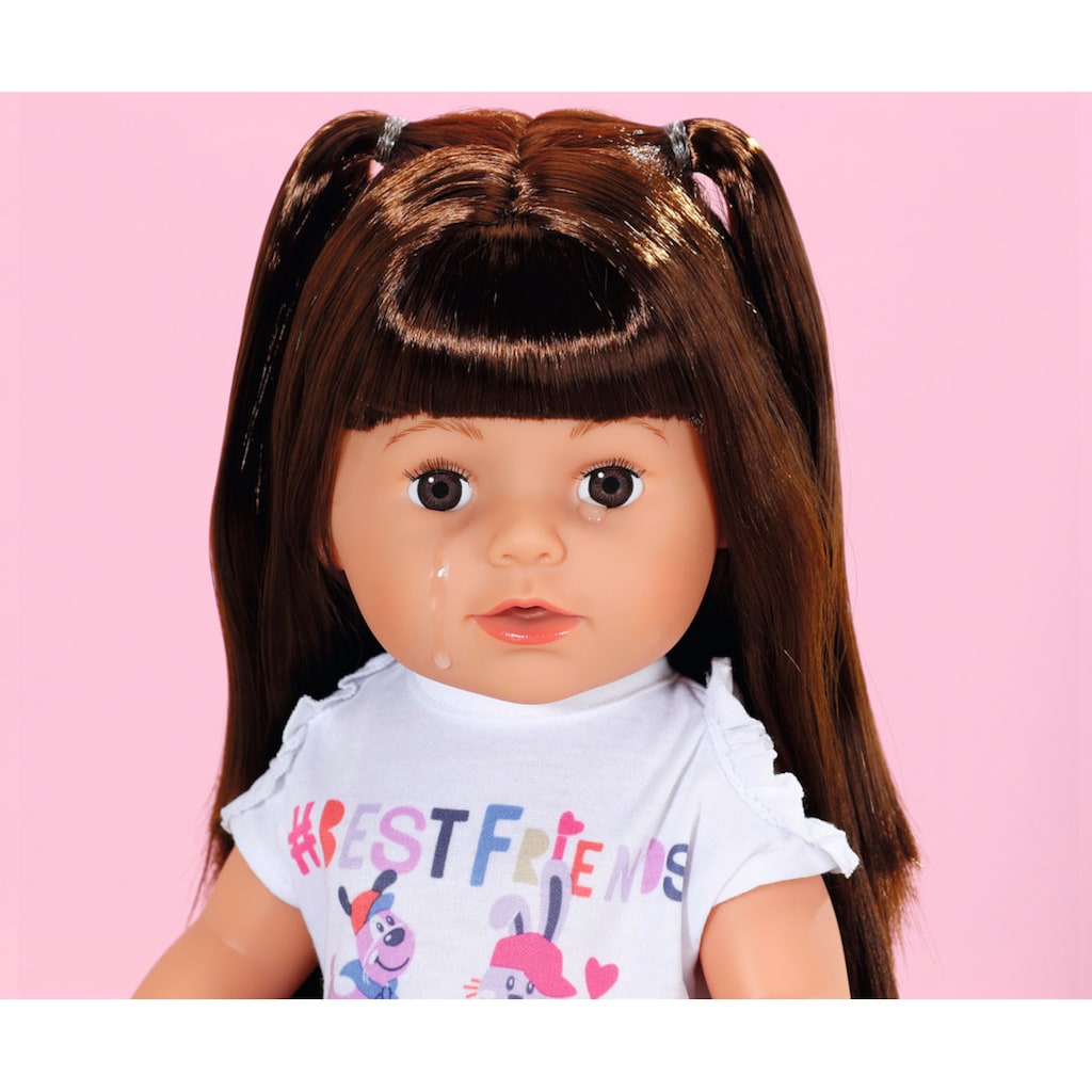 Baby Born Stehpuppe »Sister brunette, 43 cm«, mit lebensechten Funktionen