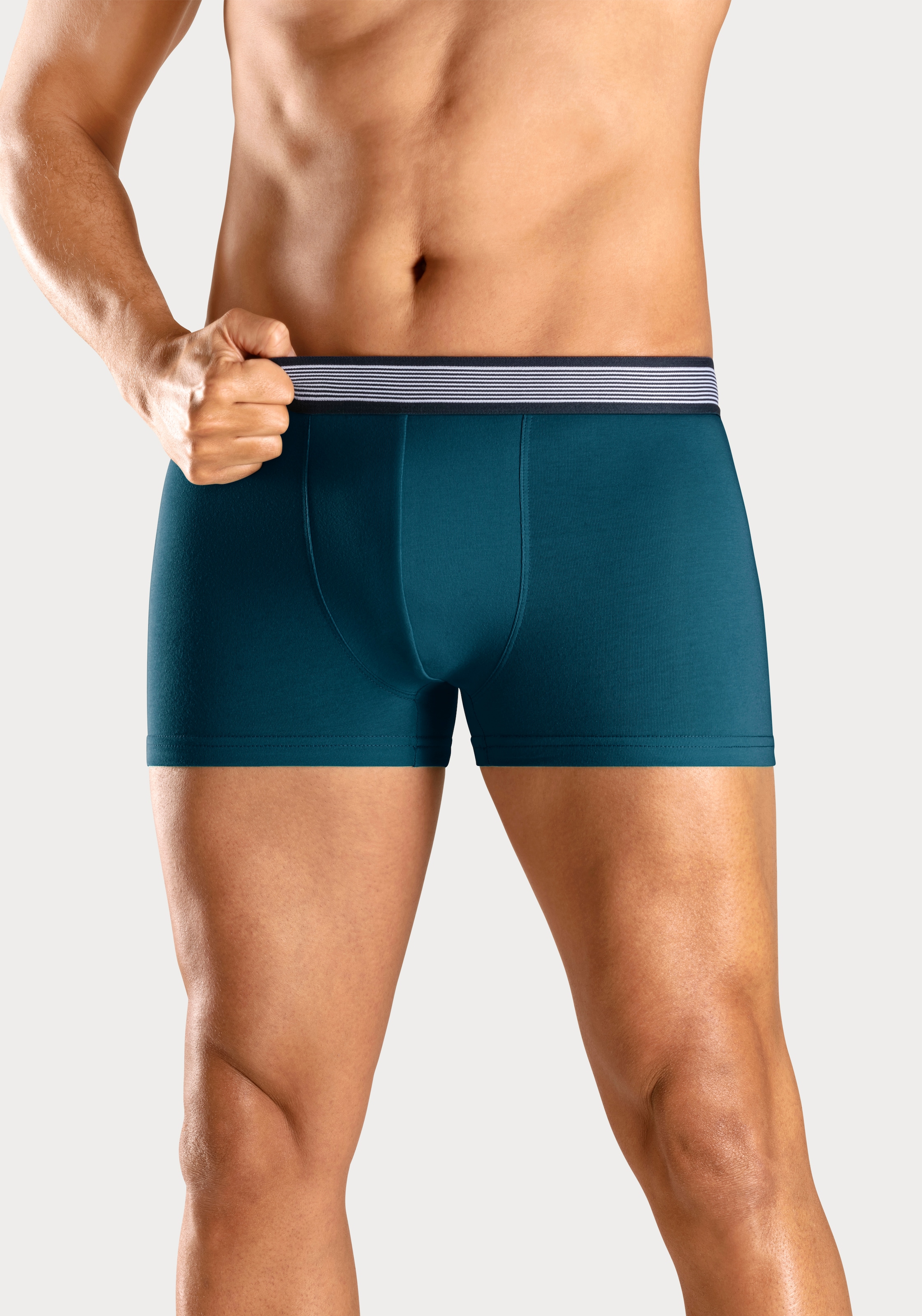 H.I.S Boxer »Boxershorts für Herren«, (Packung, 4 St.), mit gestreiftem Webbund