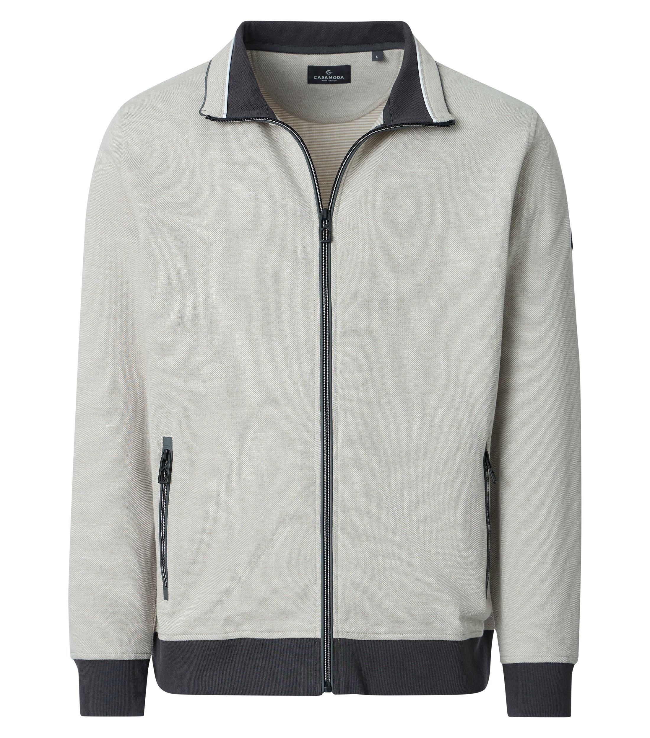 CASAMODA Sweatjacke "CASAMODA Sweatjacke gestreift"