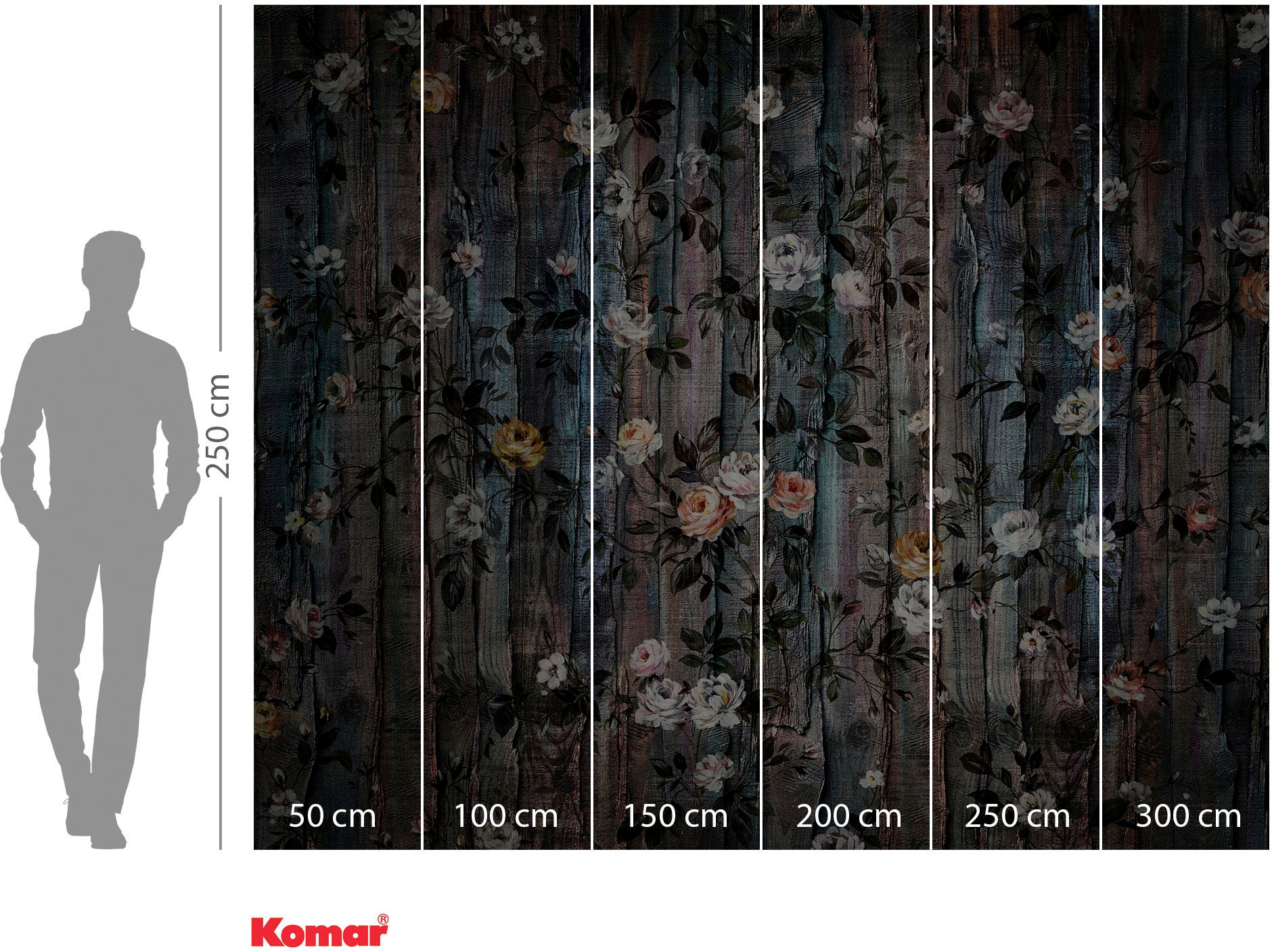 Komar Vliestapete »Digitaldruck Vlies - Grande Giardino - Größe 300 x 250 cm«, bedruckt, Wohnzimmer, Schlafzimmer
